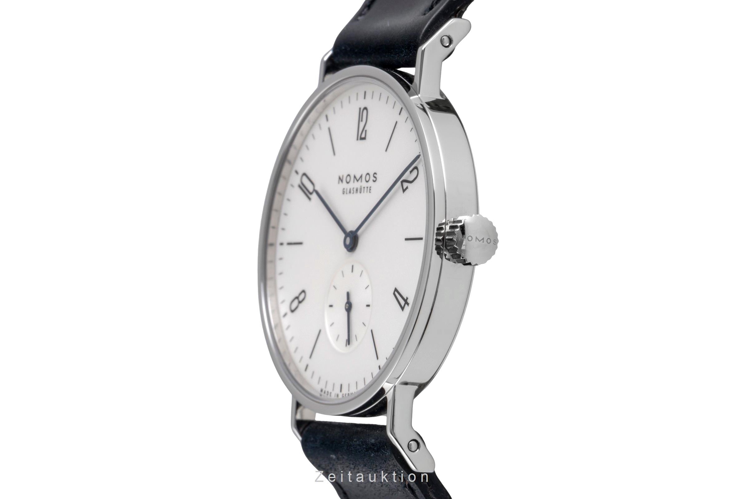 Nomos Glashütte Tangente Edelstahl Handaufzug Herrenuhr Ref. 101 Papiere 2000 [2600030]