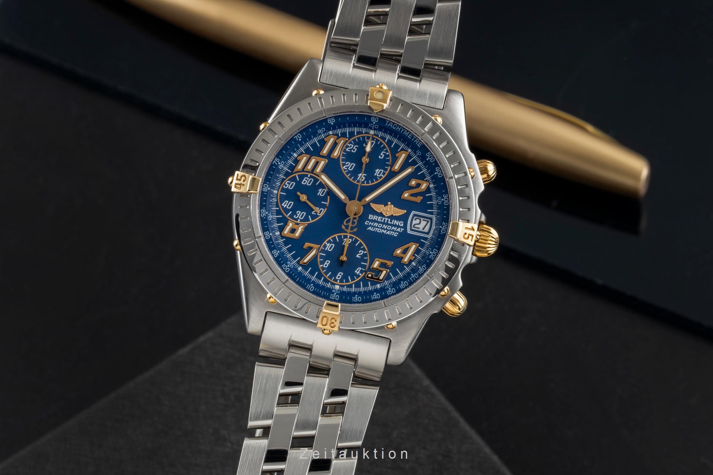 Breitling Chronomat chronographe acier / or  automatique montre pour hommes B13350  [2600035]