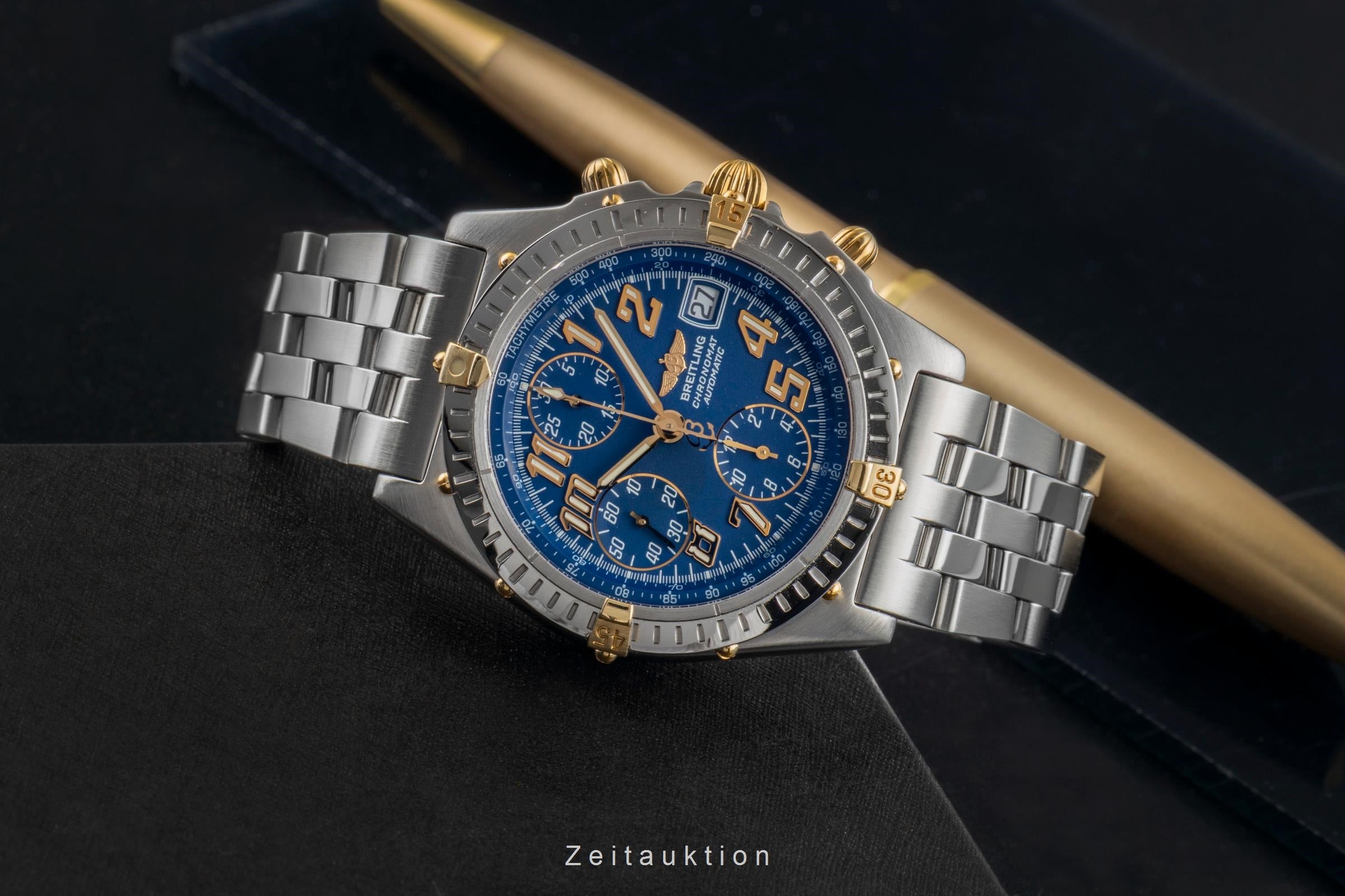Breitling Chronomat chronographe acier / or  automatique montre pour hommes B13350  [2600035]