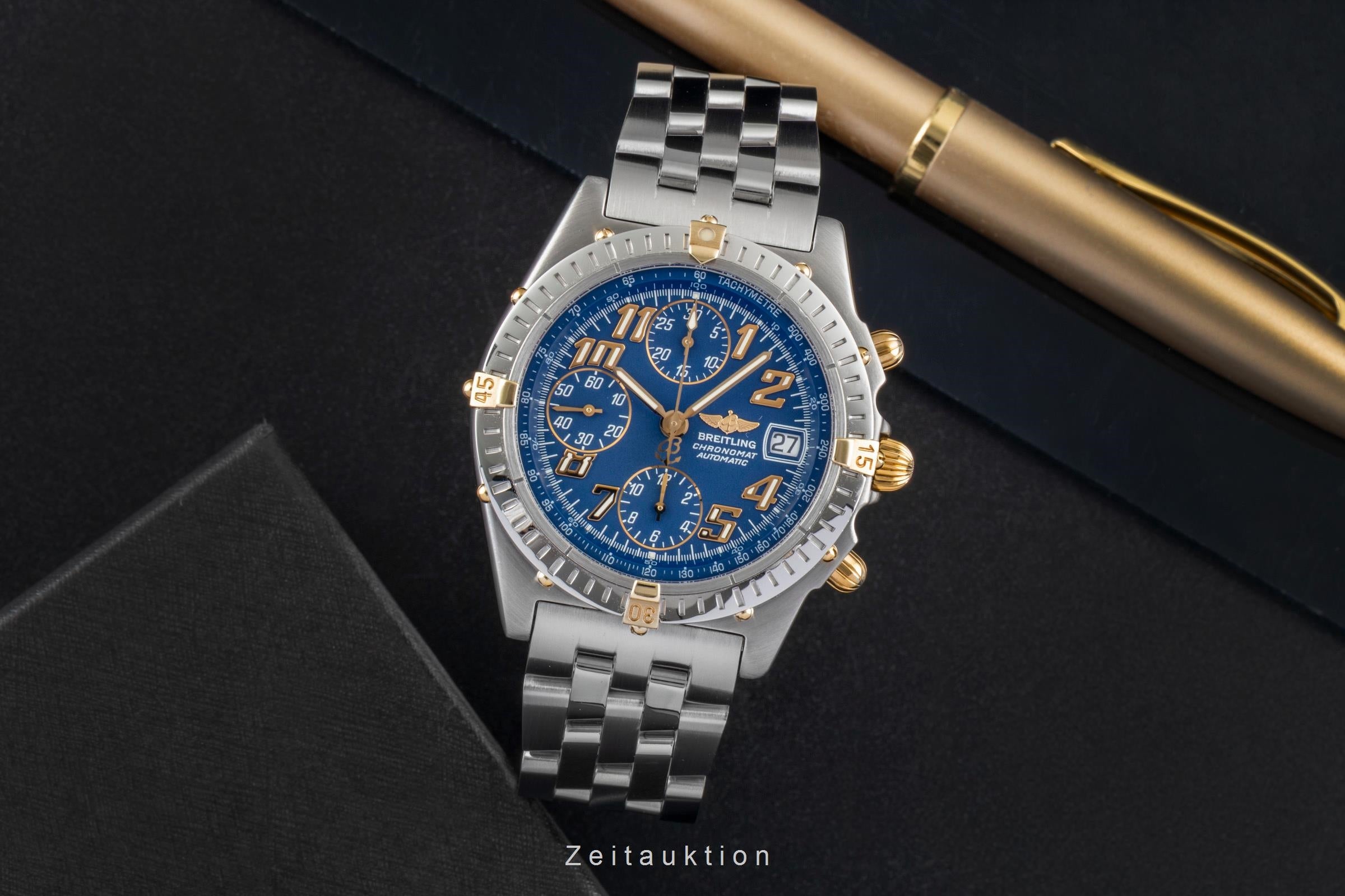 Breitling Chronomat chronographe acier / or  automatique montre pour hommes B13350  [2600035]