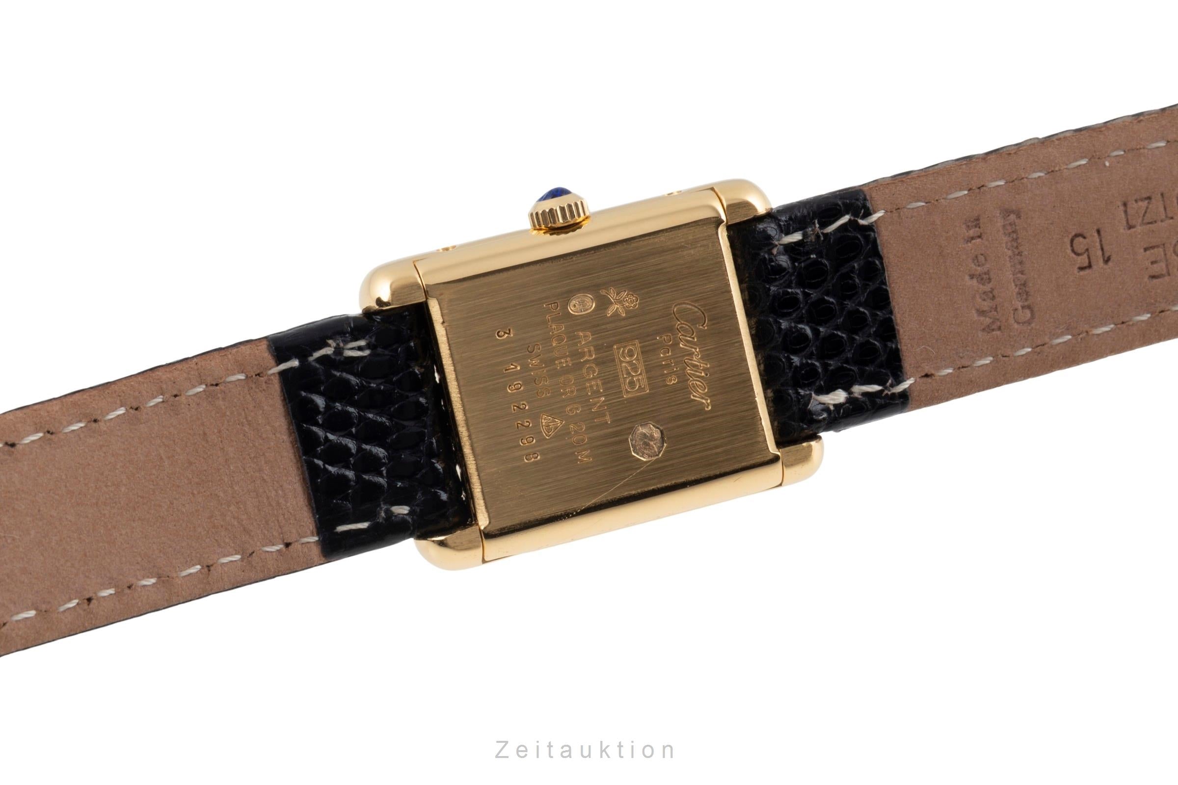 Cartier Tank silver-gilt manual winding women's watch Vintage  [2600037]