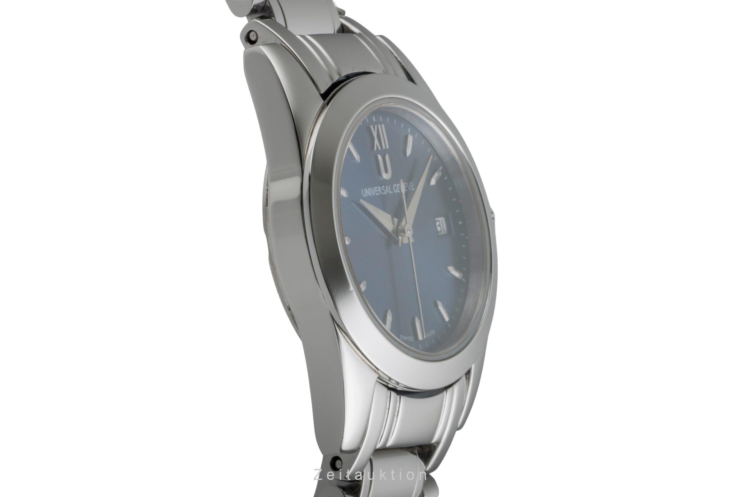 Universal Geneve Ble Sunburst Dial Stahl Quarz Damenuhr Ref. 818.610  [2600038]