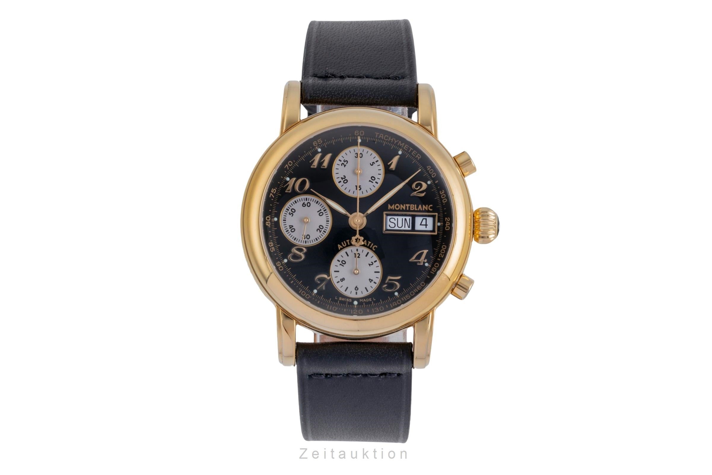 Montblanc Meisterstück chronographe acier automatique montre pour hommes 7016  [2600039]