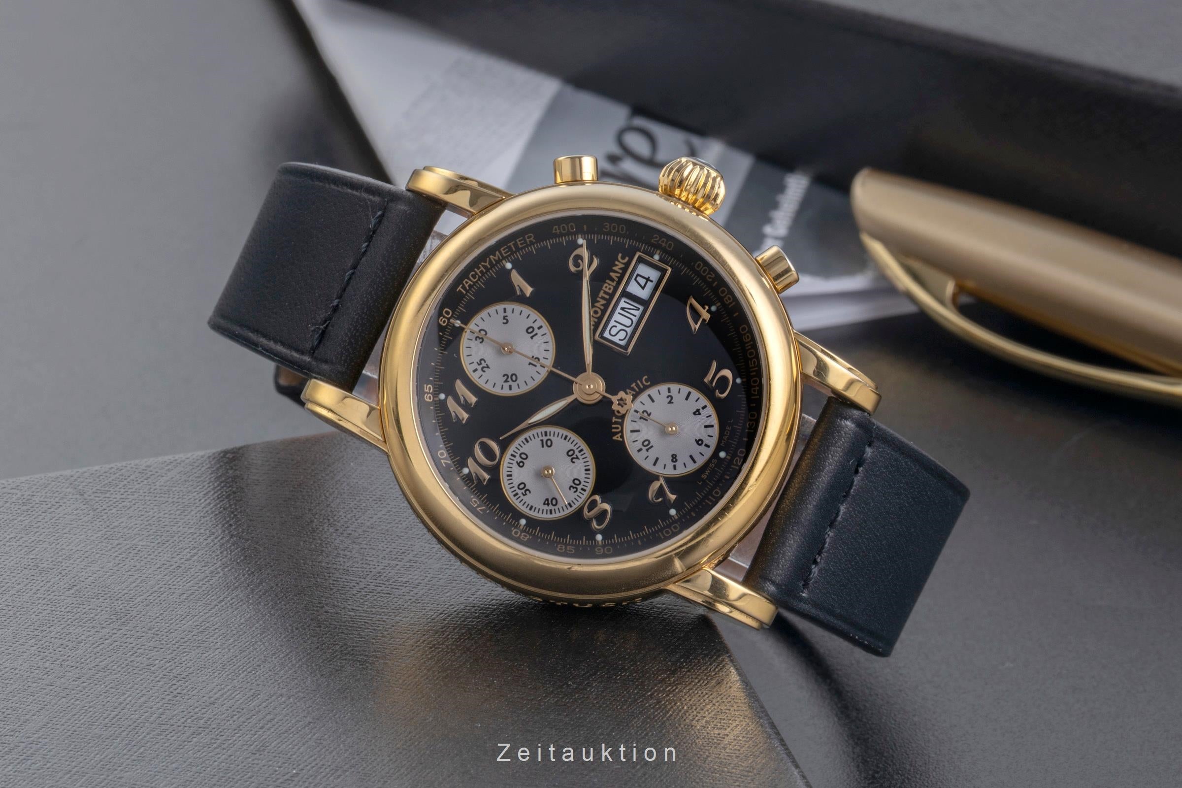 Montblanc Meisterstück chronographe acier automatique montre pour hommes 7016  [2600039]