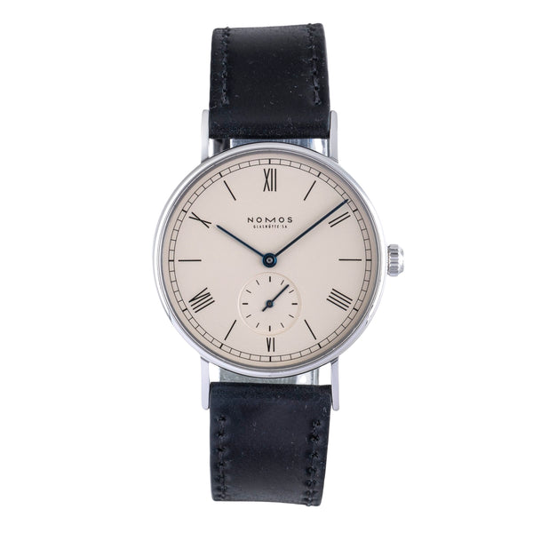 Nomos Ludwig 35 Edelstahl Handaufzug Herrenuhr Ref. 201 Box & Papiere 2008  [2600041]