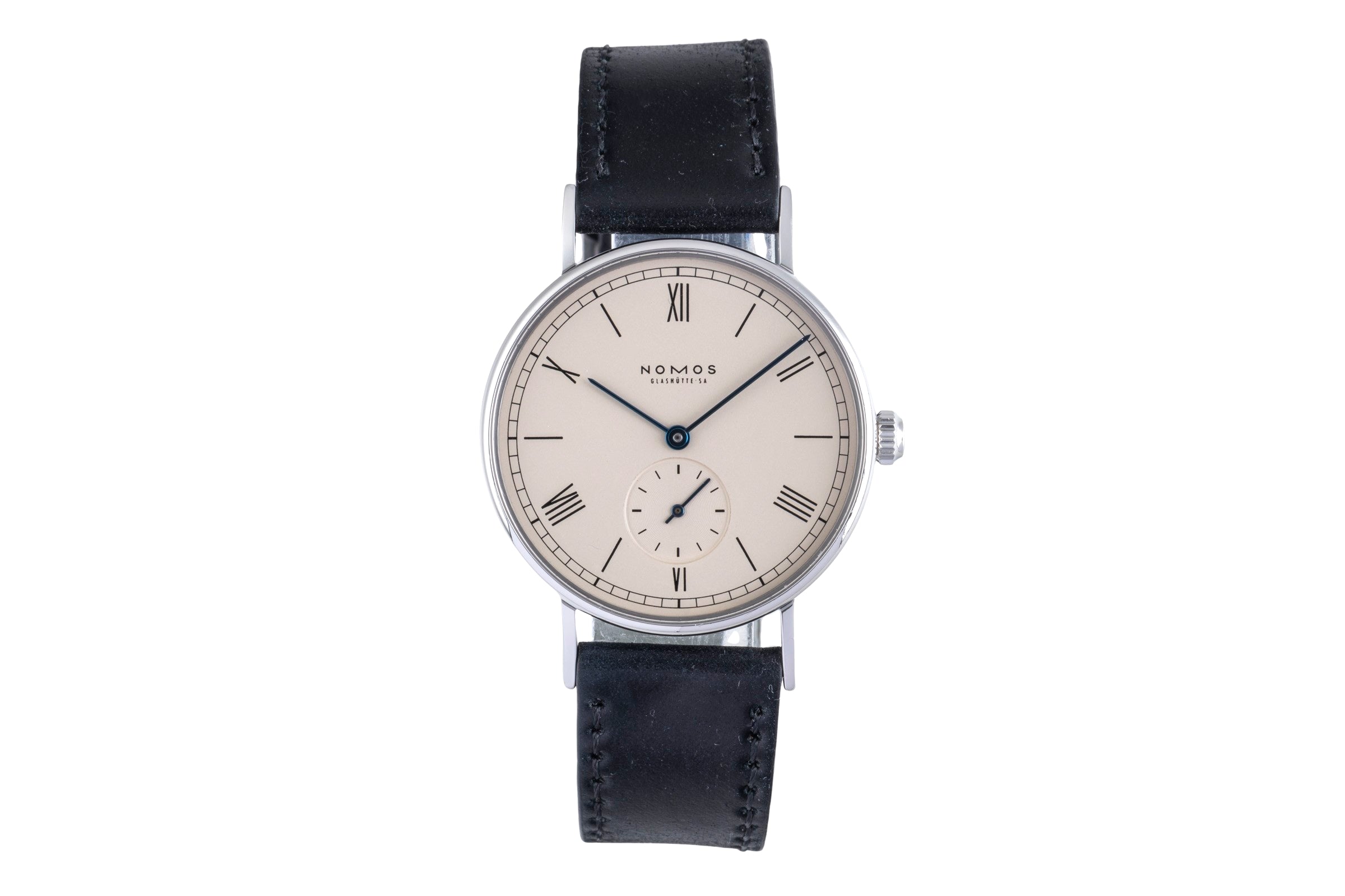 Nomos Ludwig 35 Edelstahl Handaufzug Herrenuhr Ref. 201 Box & Papiere 2008  [2600041]