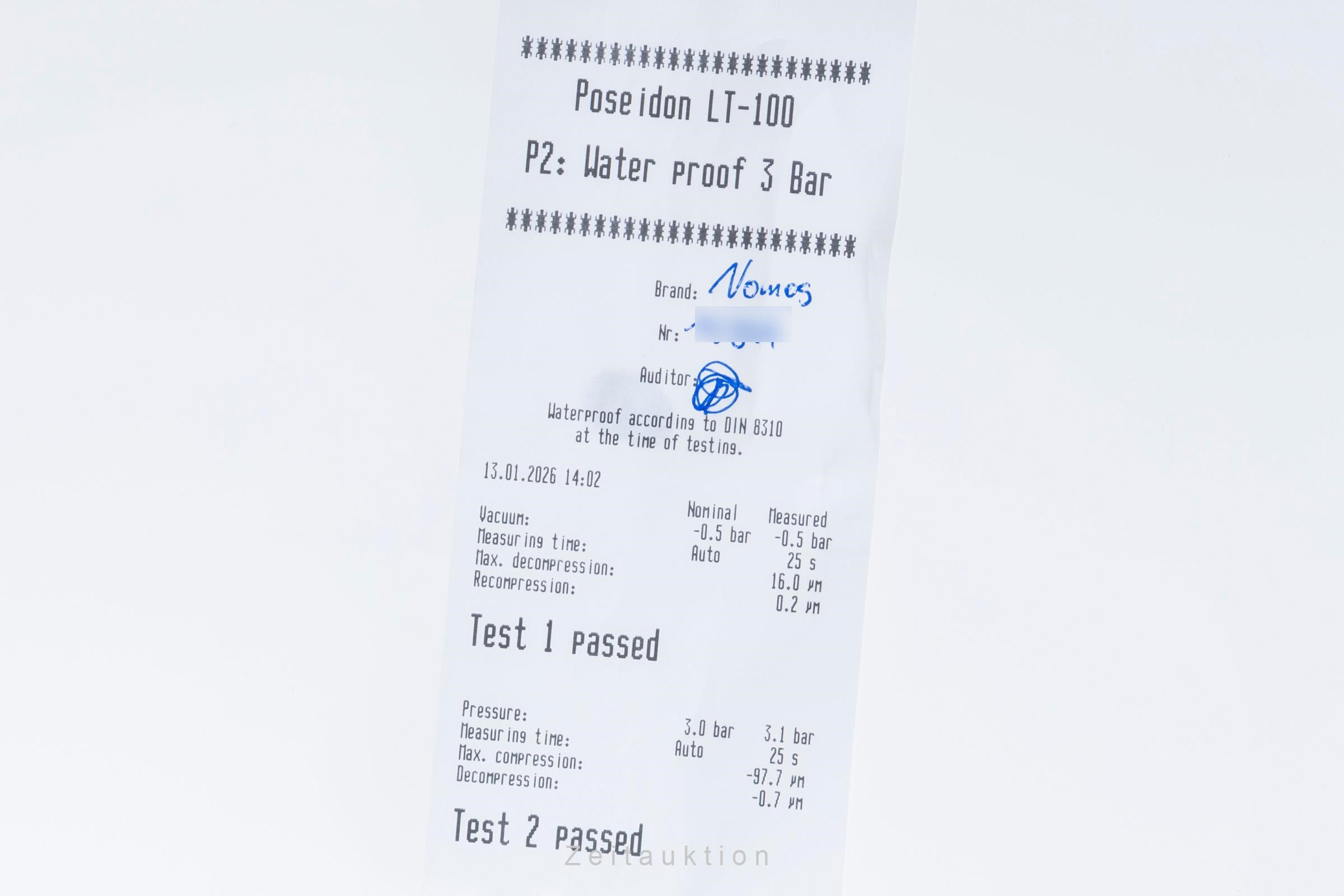 Nomos Ludwig 35 Edelstahl Handaufzug Herrenuhr Ref. 201 Box & Papiere 2008  [2600041]