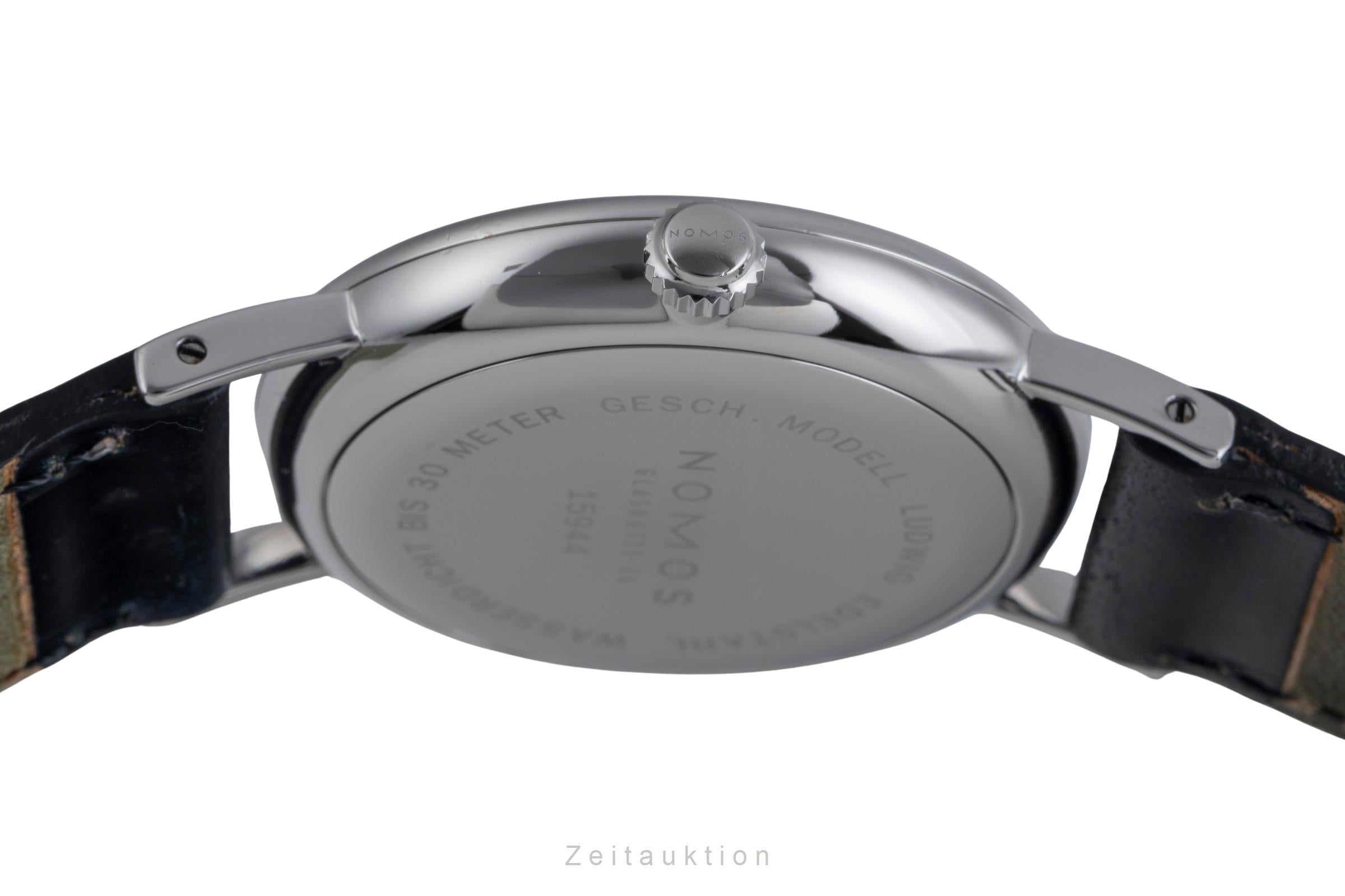 Nomos Ludwig 35 Edelstahl Handaufzug Herrenuhr Ref. 201 Box & Papiere 2008  [2600041]