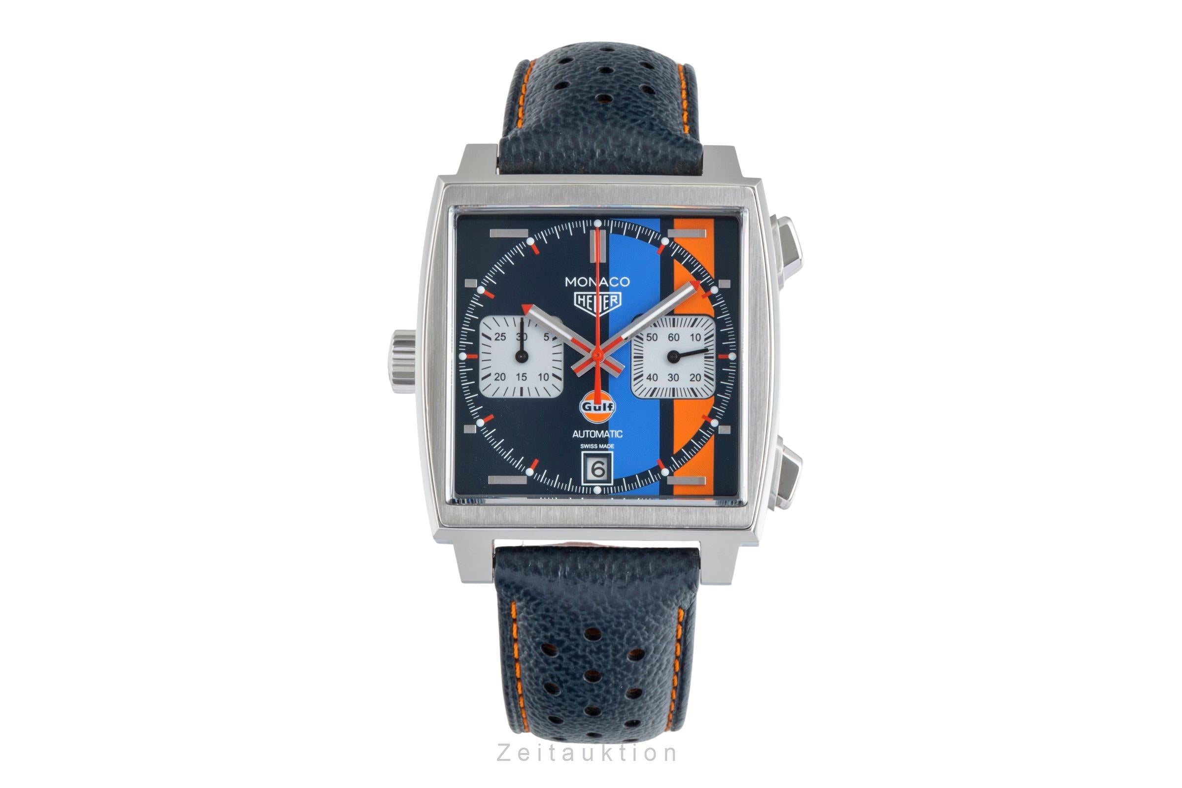 Tag Heuer Monaco "Gulf " Edition Chronograph Stahl Ref CAW211R.FC6401 VP: 8050€ [2600043]