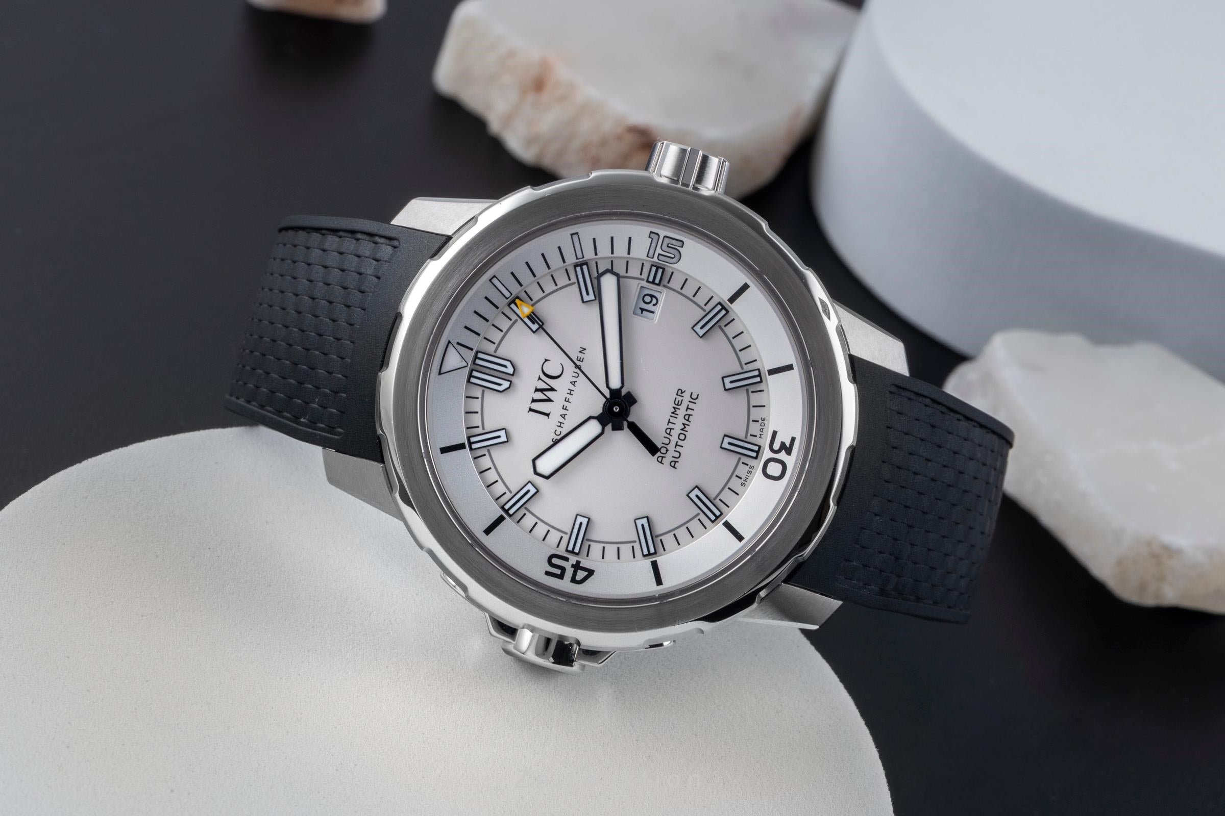 IWC Aquatimer Silver Dial Stahl Automatik Herrenuhr Ref. IW329003 B&P 2017 [2600052]