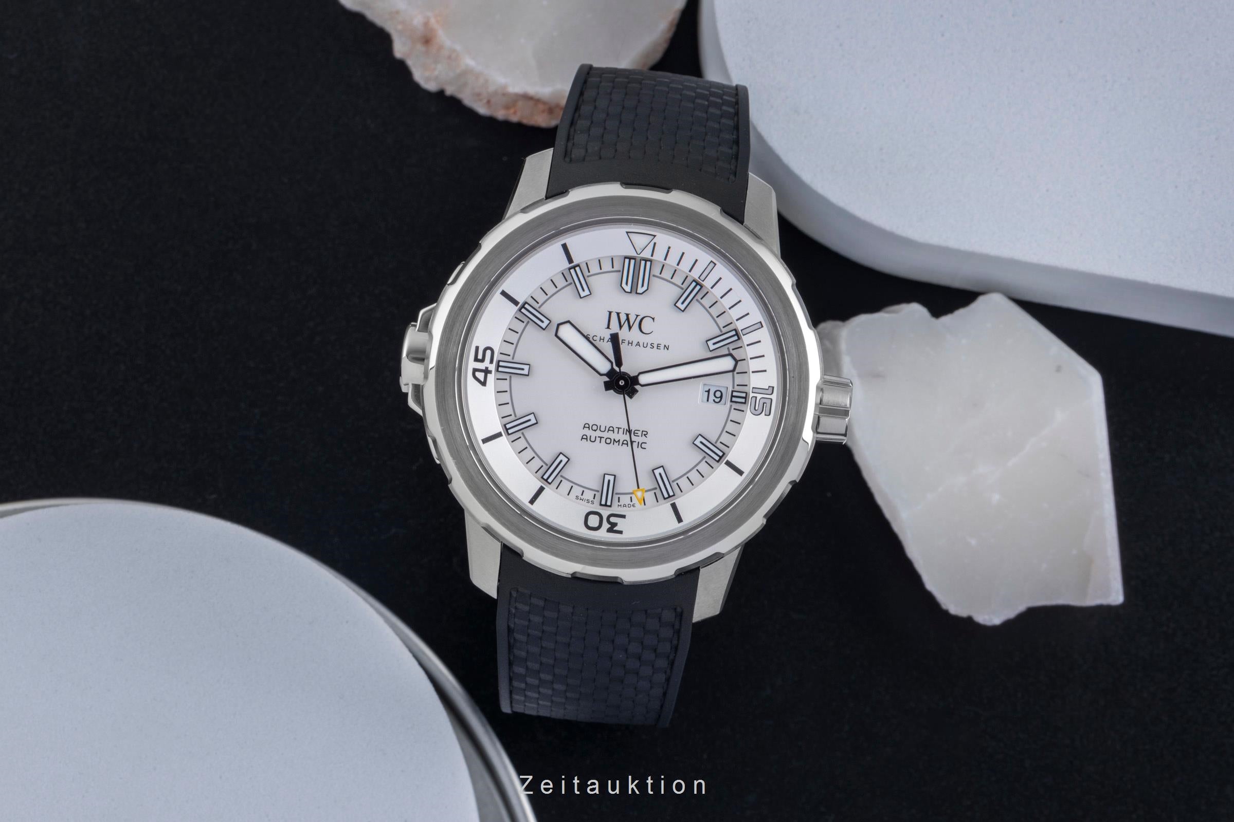 IWC Aquatimer Silver Dial Stahl Automatik Herrenuhr Ref. IW329003 B&P 2017 [2600052]