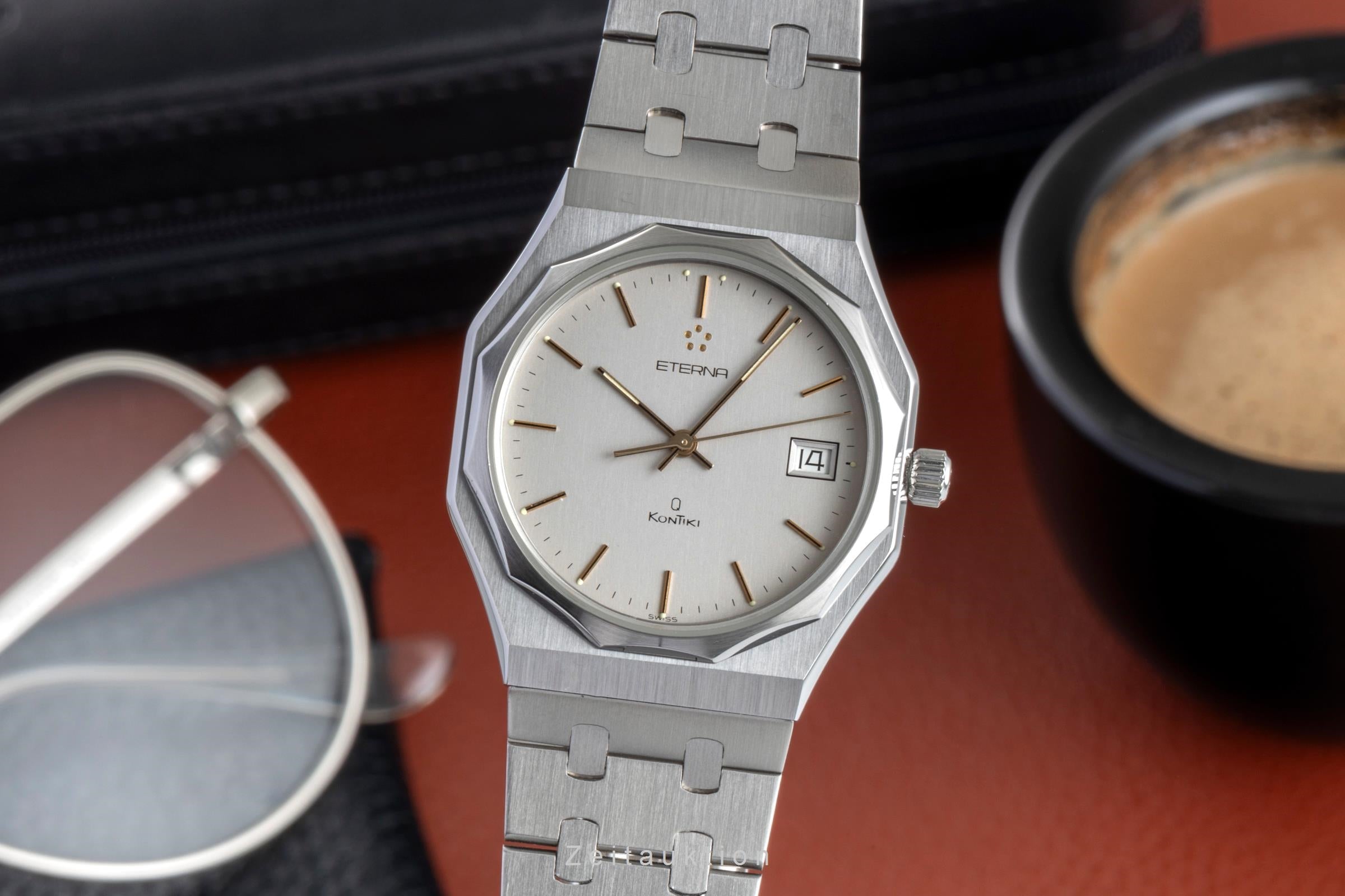 Eterna Kontiki Stahl Quarz Herrenuhr Ref. 184.6459.41 Klassiker [2600061]