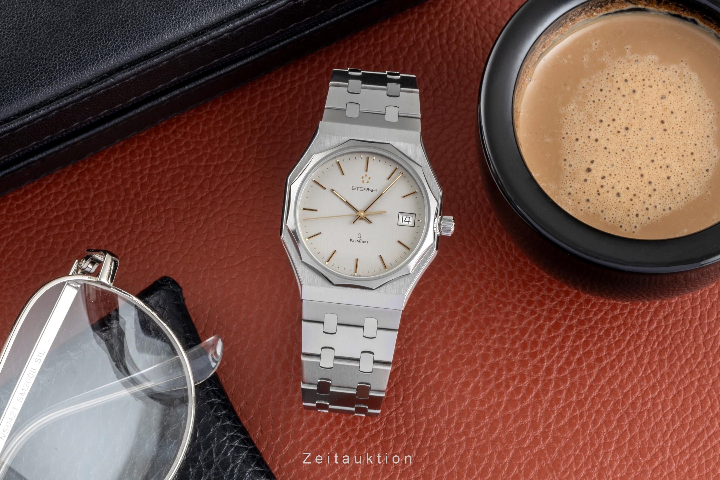 Eterna Kontiki Stahl Quarz Herrenuhr Ref. 184.6459.41 Klassiker [2600061]