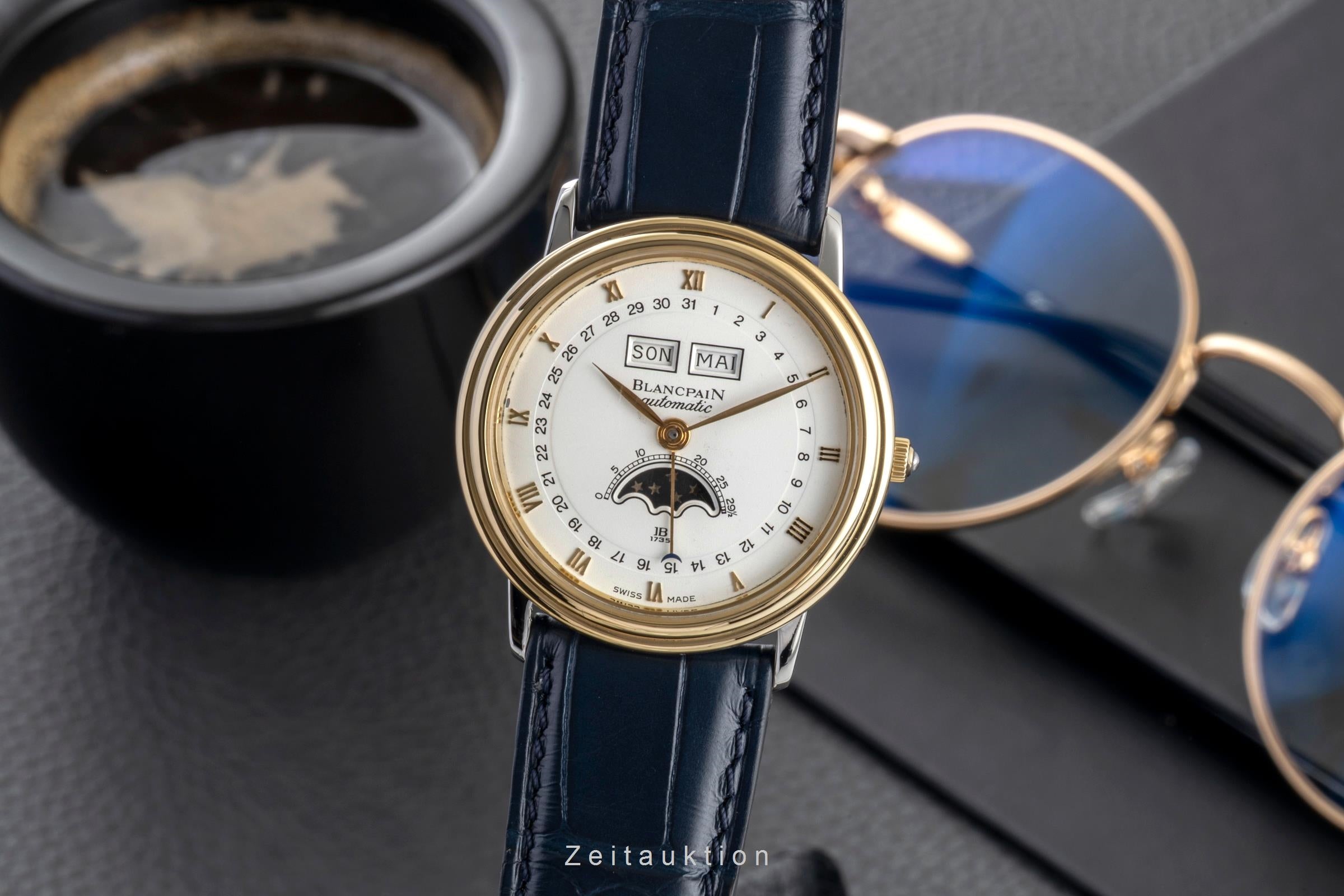 Blancpain Villeret steel / gold automatic men's watch 6595  [2600062]