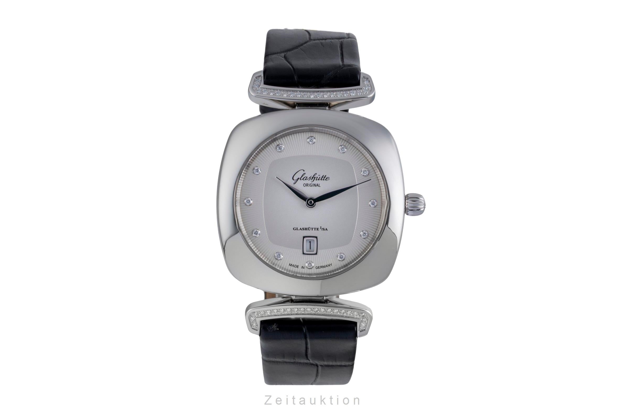 Glashütte Pavonina Stahl Quarz Damen Diamonds Ref. 03-01-10-12-02 Papiere 2013 [2600066]