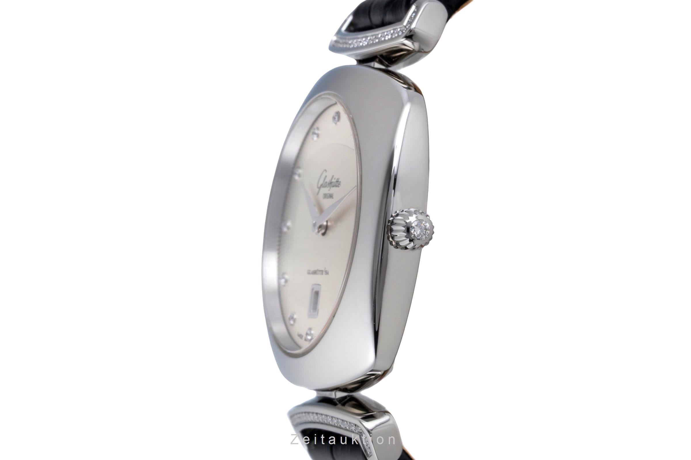 Glashütte Pavonina Stahl Quarz Damen Diamonds Ref. 03-01-10-12-02 Papiere 2013 [2600066]