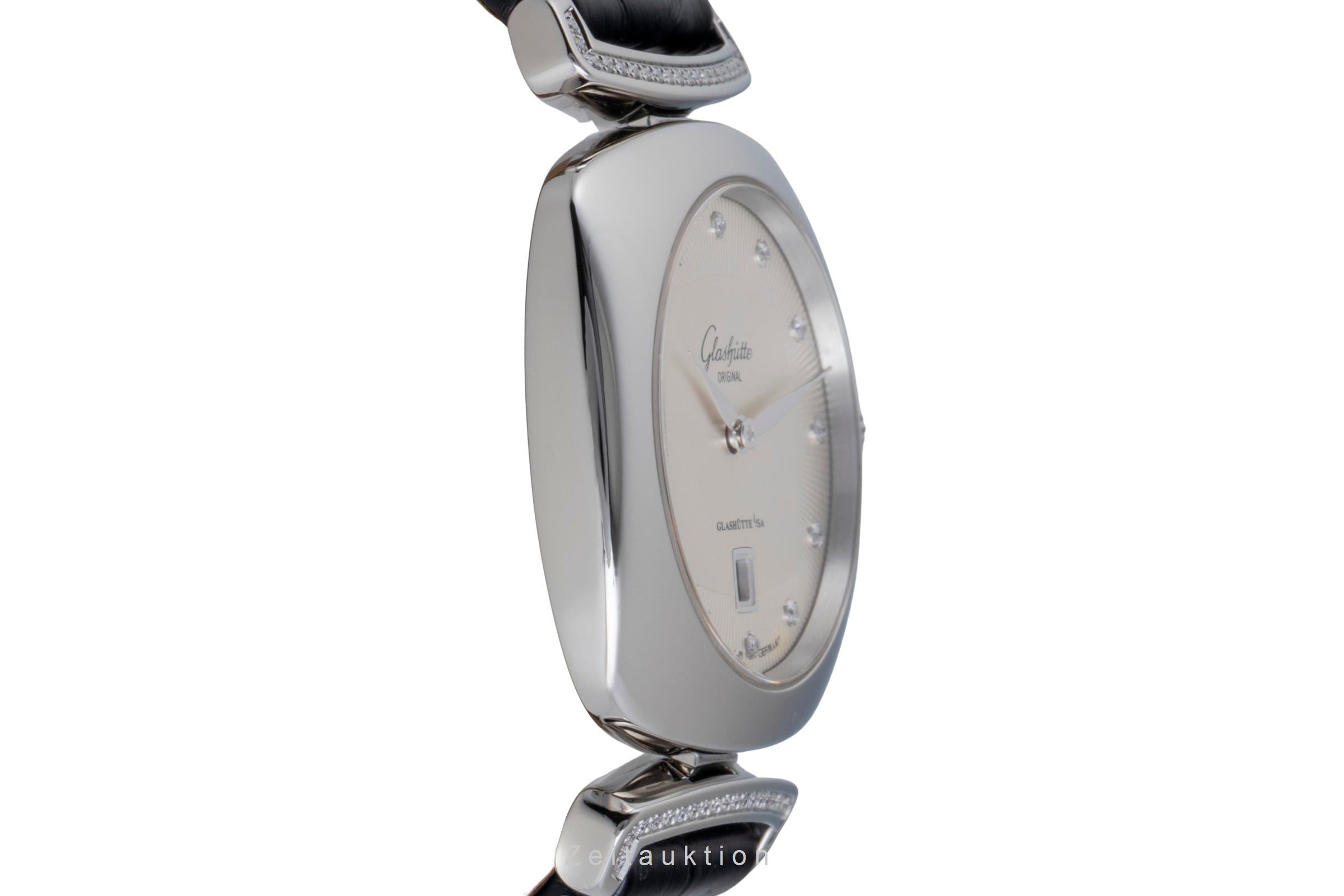 Glashütte Pavonina Stahl Quarz Damen Diamonds Ref. 03-01-10-12-02 Papiere 2013 [2600066]