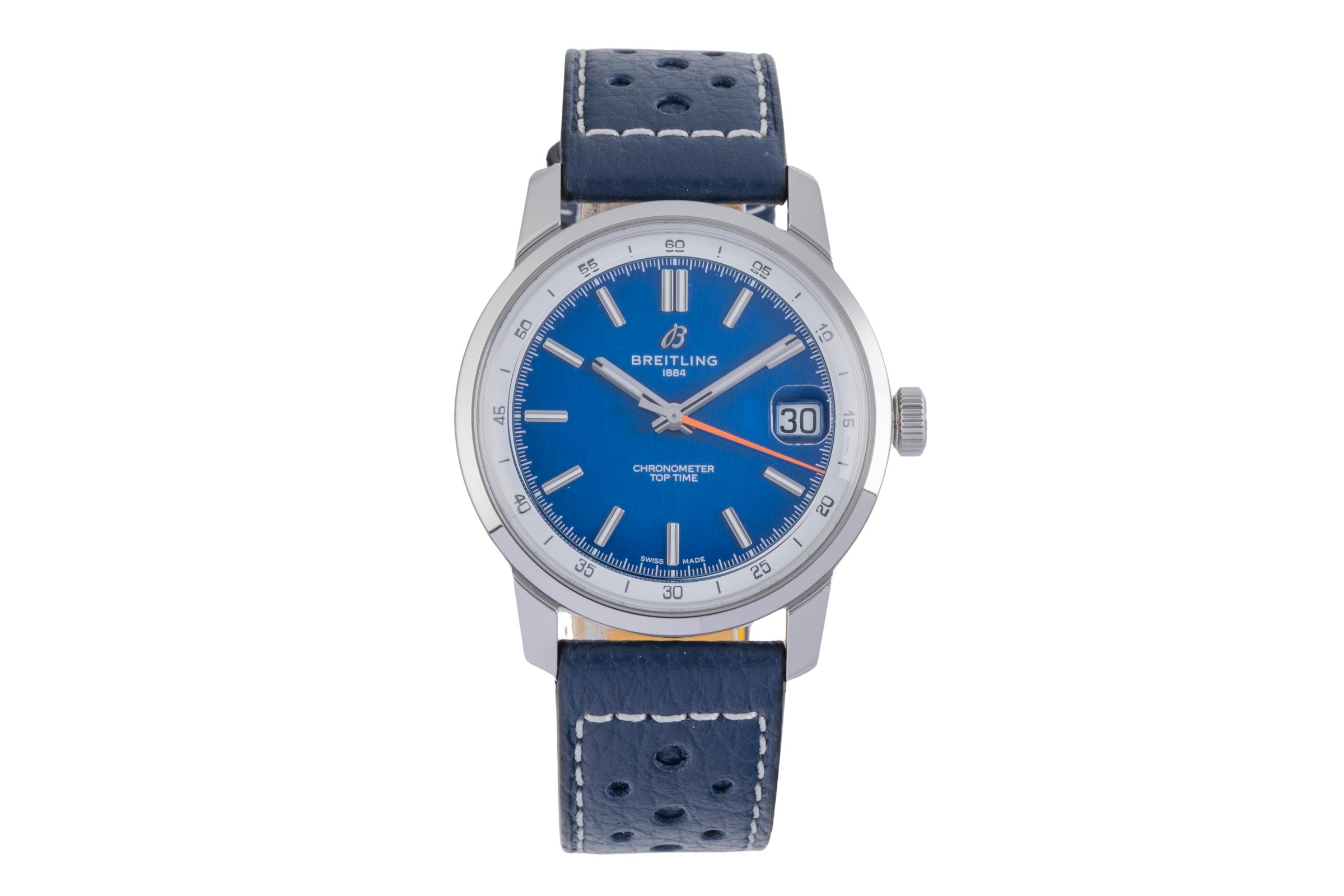 Breitling Top Time Stahl Automatik Herrenuhr Ref. AB3113A71C1X1 Box & Papiere  [2600067]