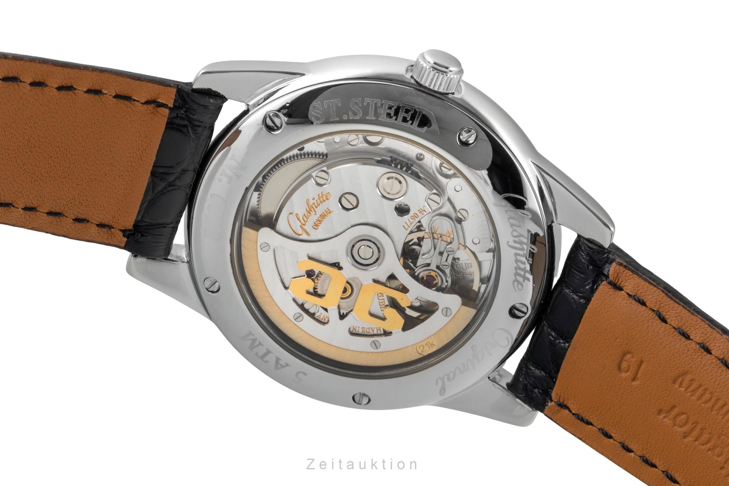 Glashütte Senator acero automático reloj para caballeros 39-41-02-02-04  [2600068]