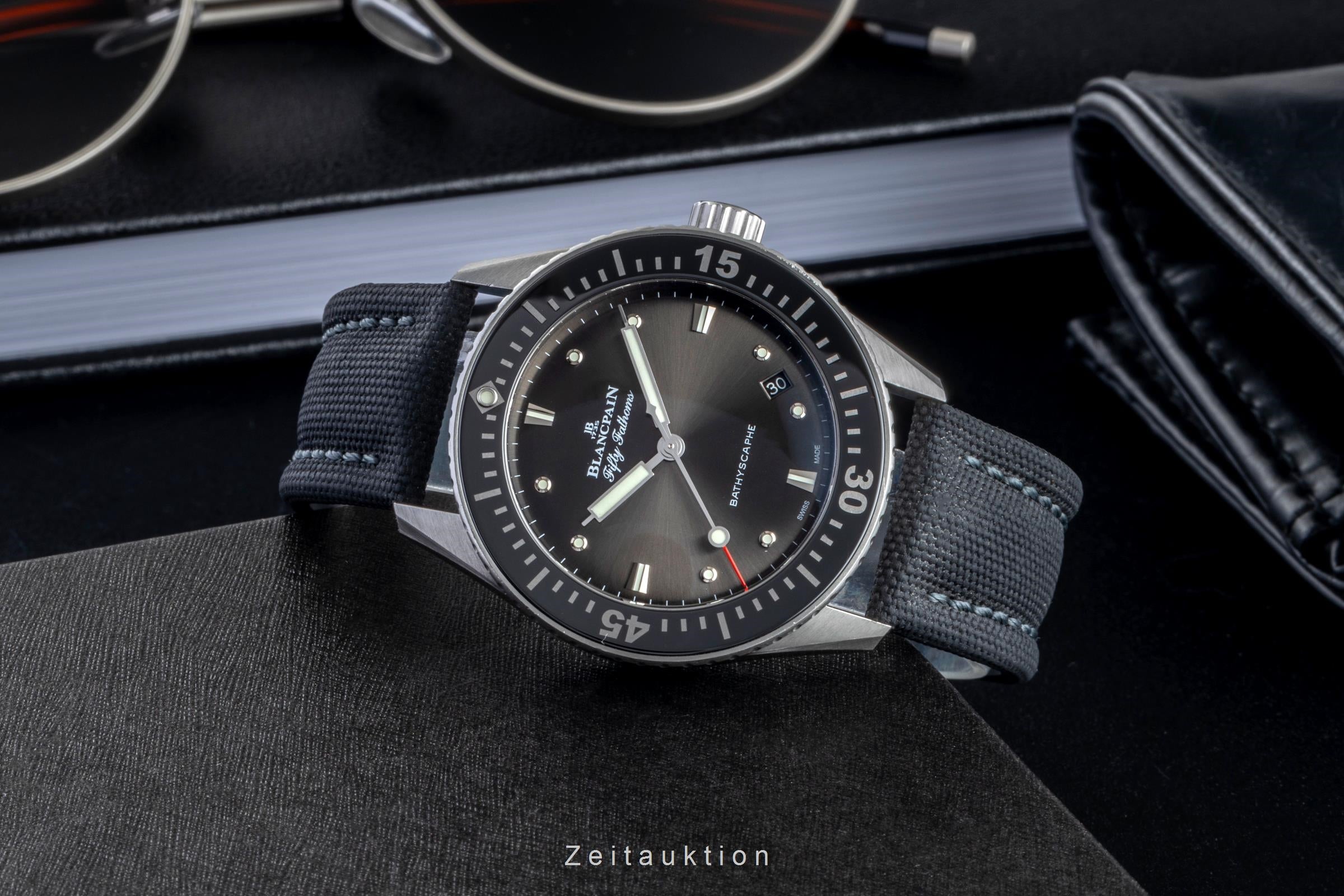 Blancpain Fifty Fathoms steel automatic men's watch 5100B 1110 B52A LP: 11000EUR  [2600072]