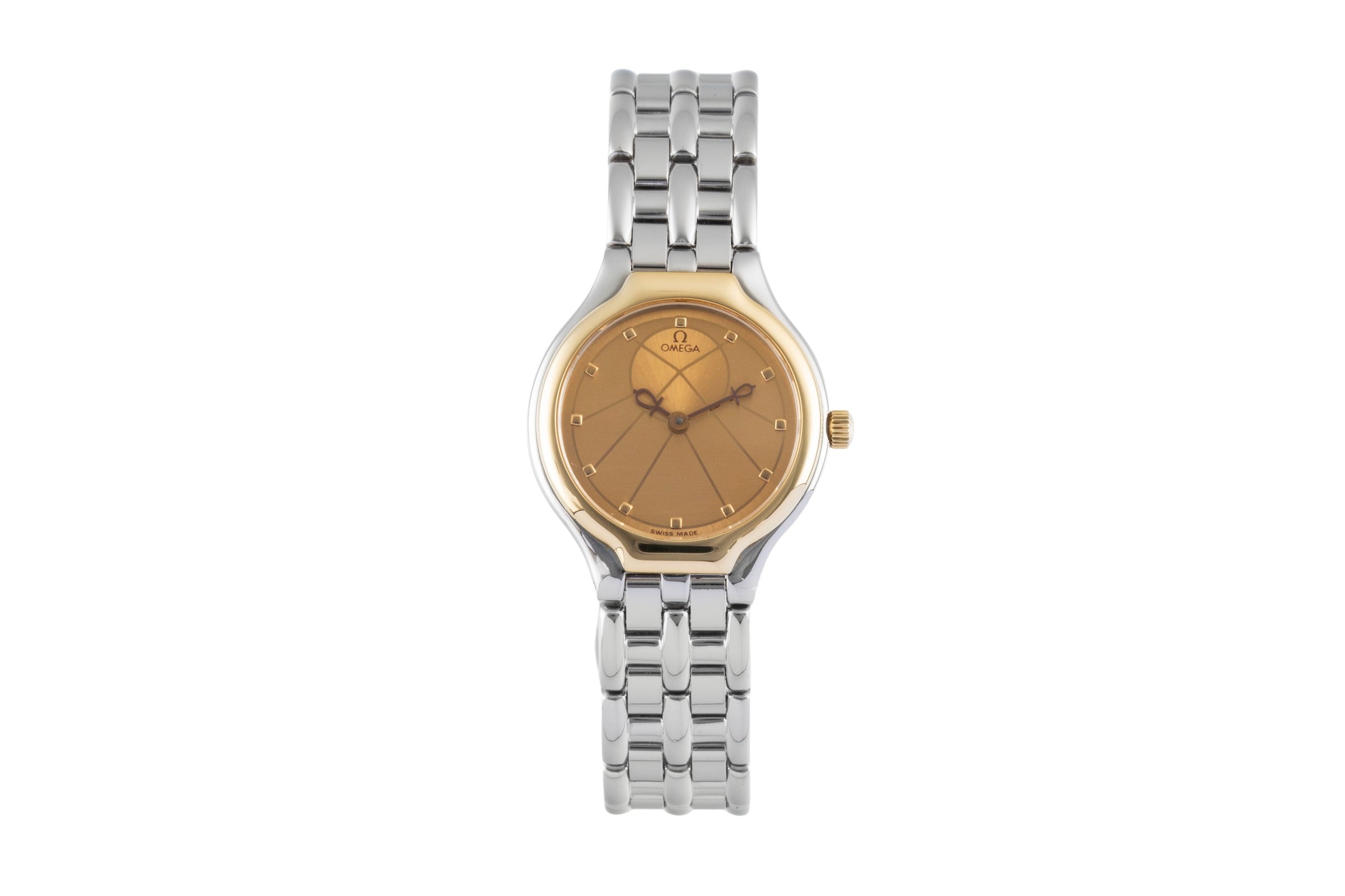 Omega De Ville steel / gold quartz women's watch 795.0901 Vintage  [2600076]