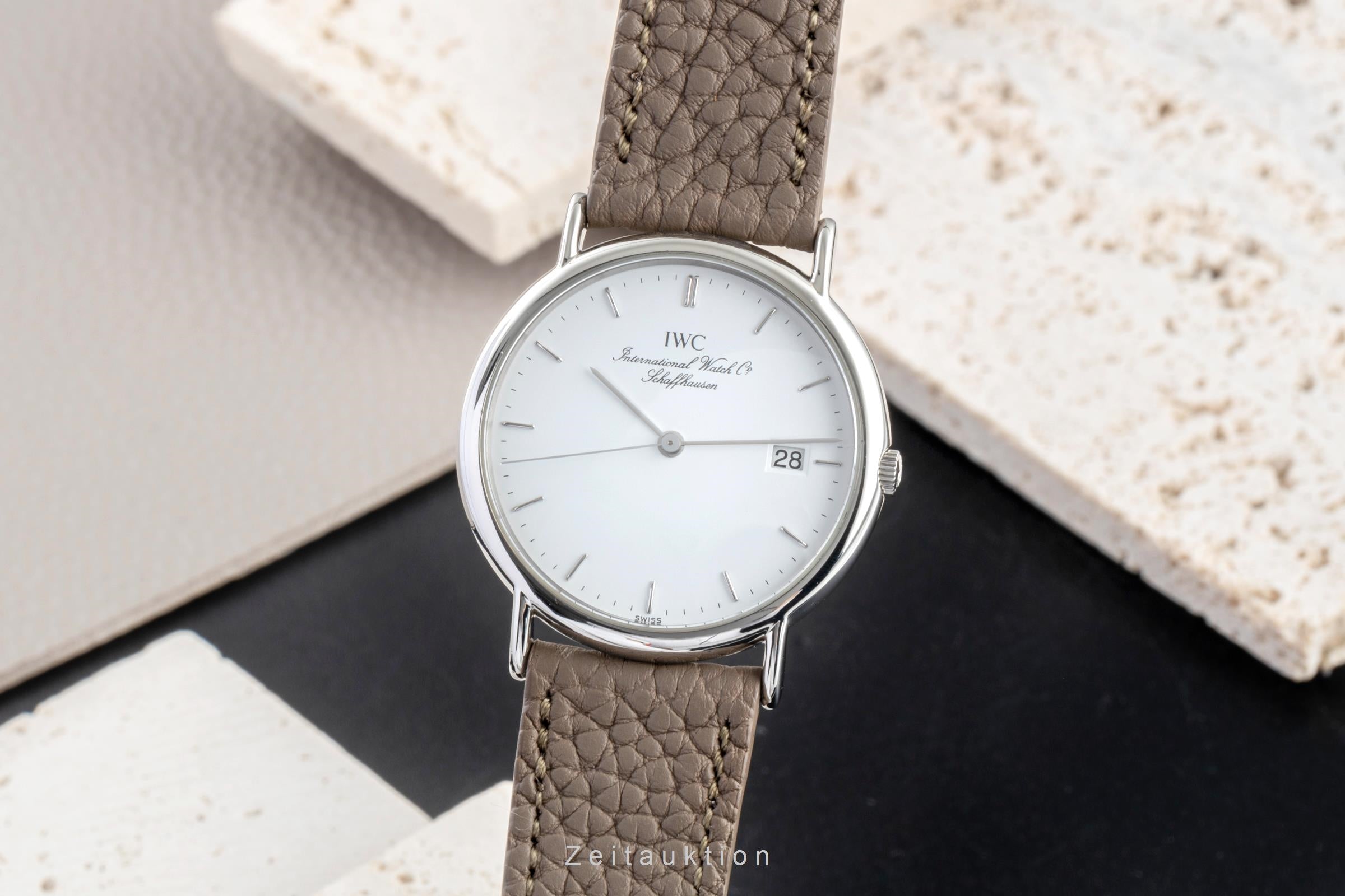 IWC Portofino White Dial Edelstahl Quarz Ref. 3331 Klassiker [2600078]
