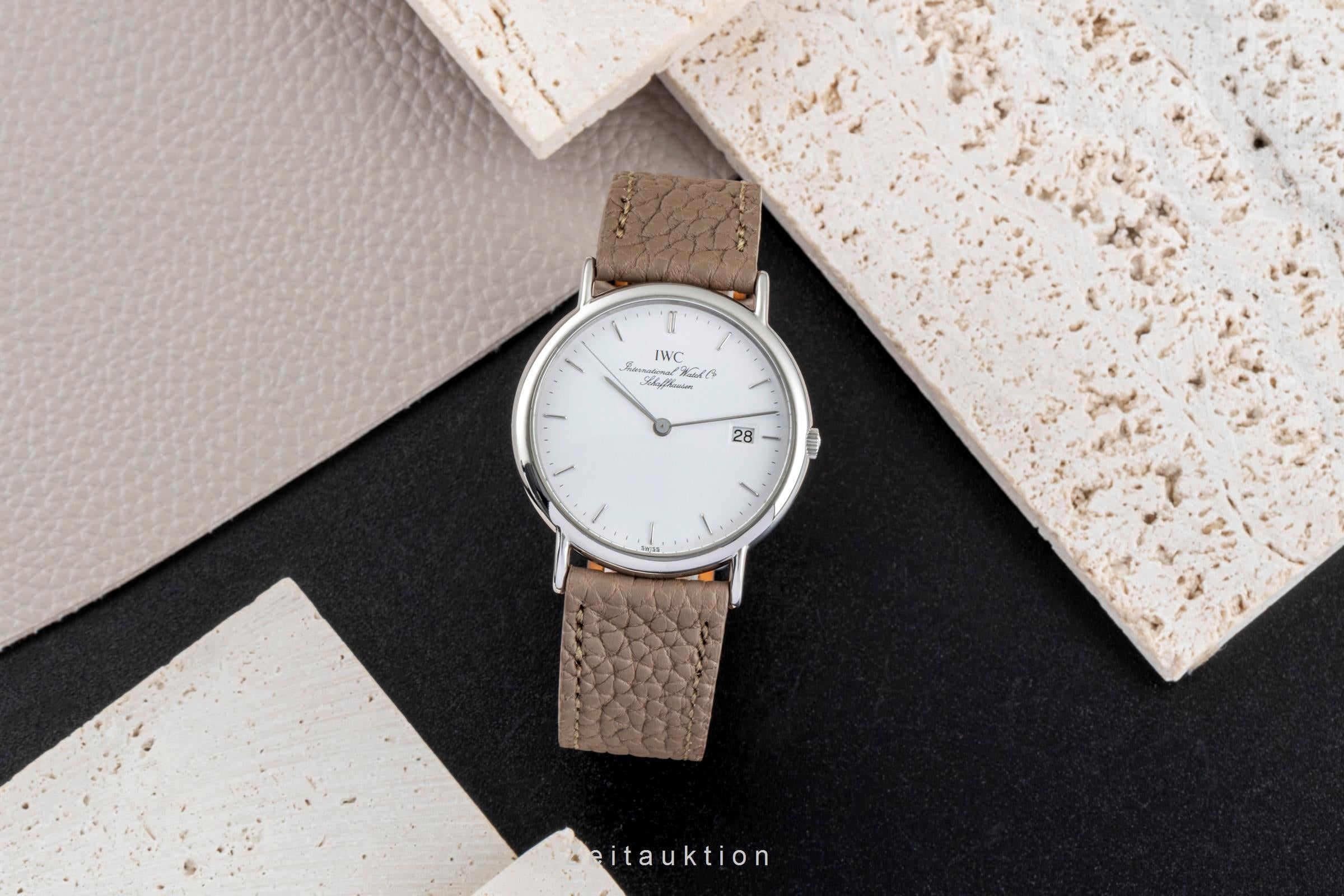 IWC Portofino White Dial Edelstahl Quarz Ref. 3331 Klassiker [2600078]