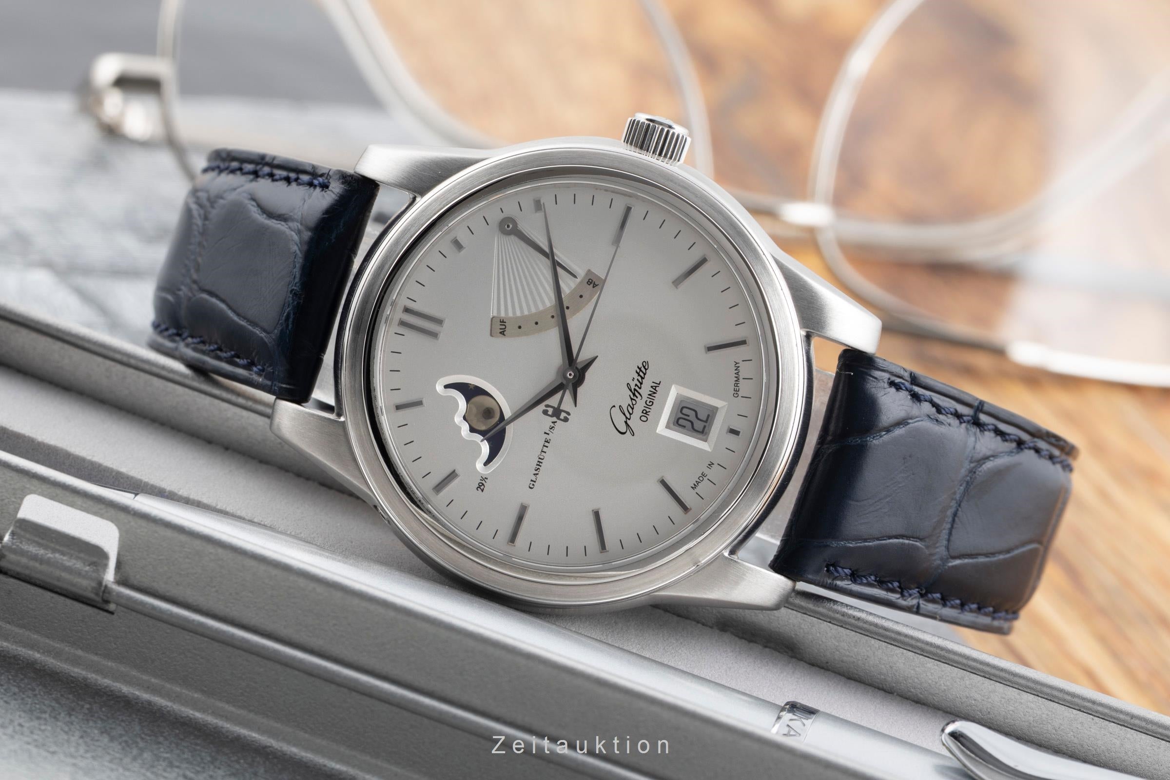 Glashütte Senator steel automatic men's watch 39-44-04-12-04  [2600086]