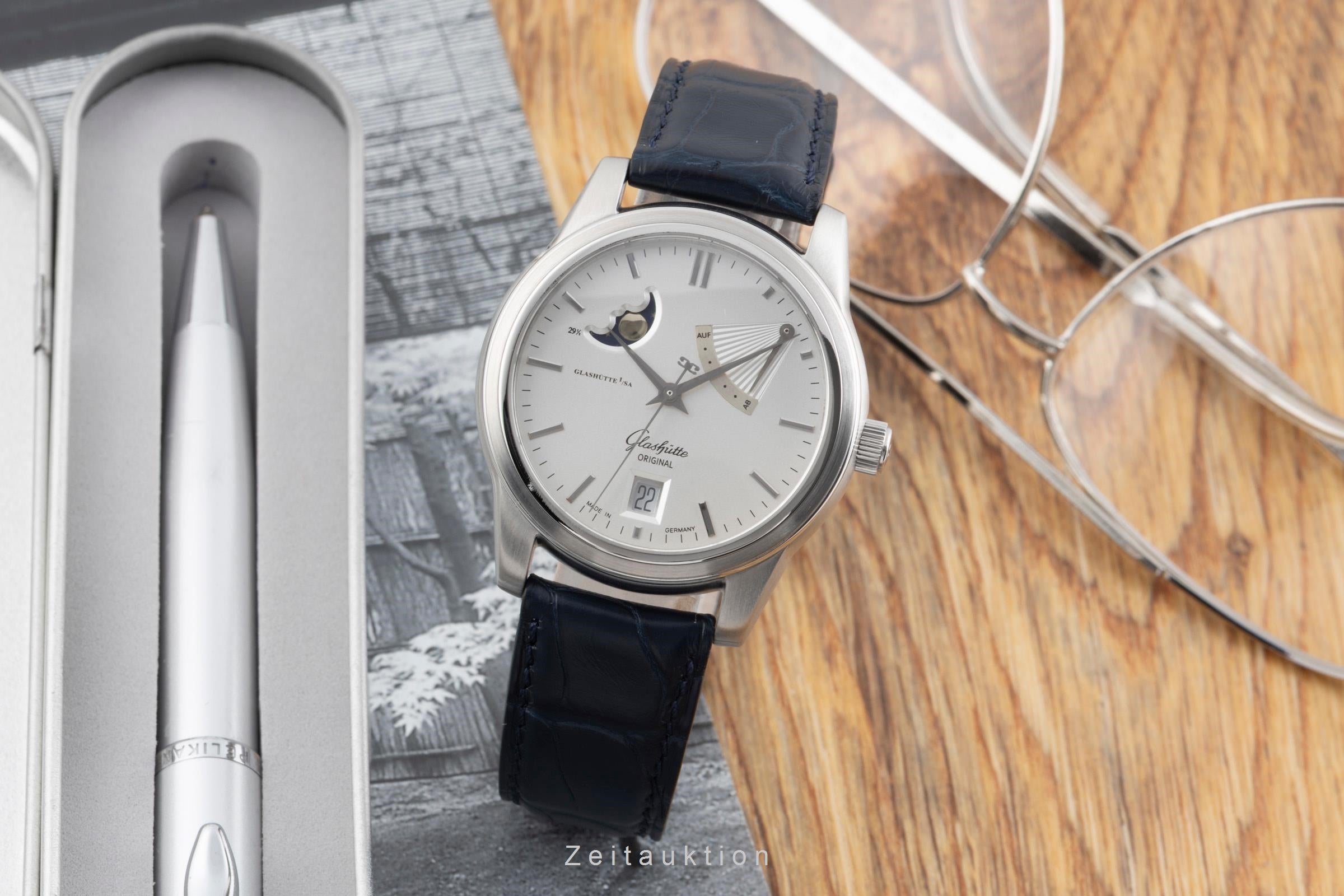 Glashütte Senator steel automatic men's watch 39-44-04-12-04  [2600086]