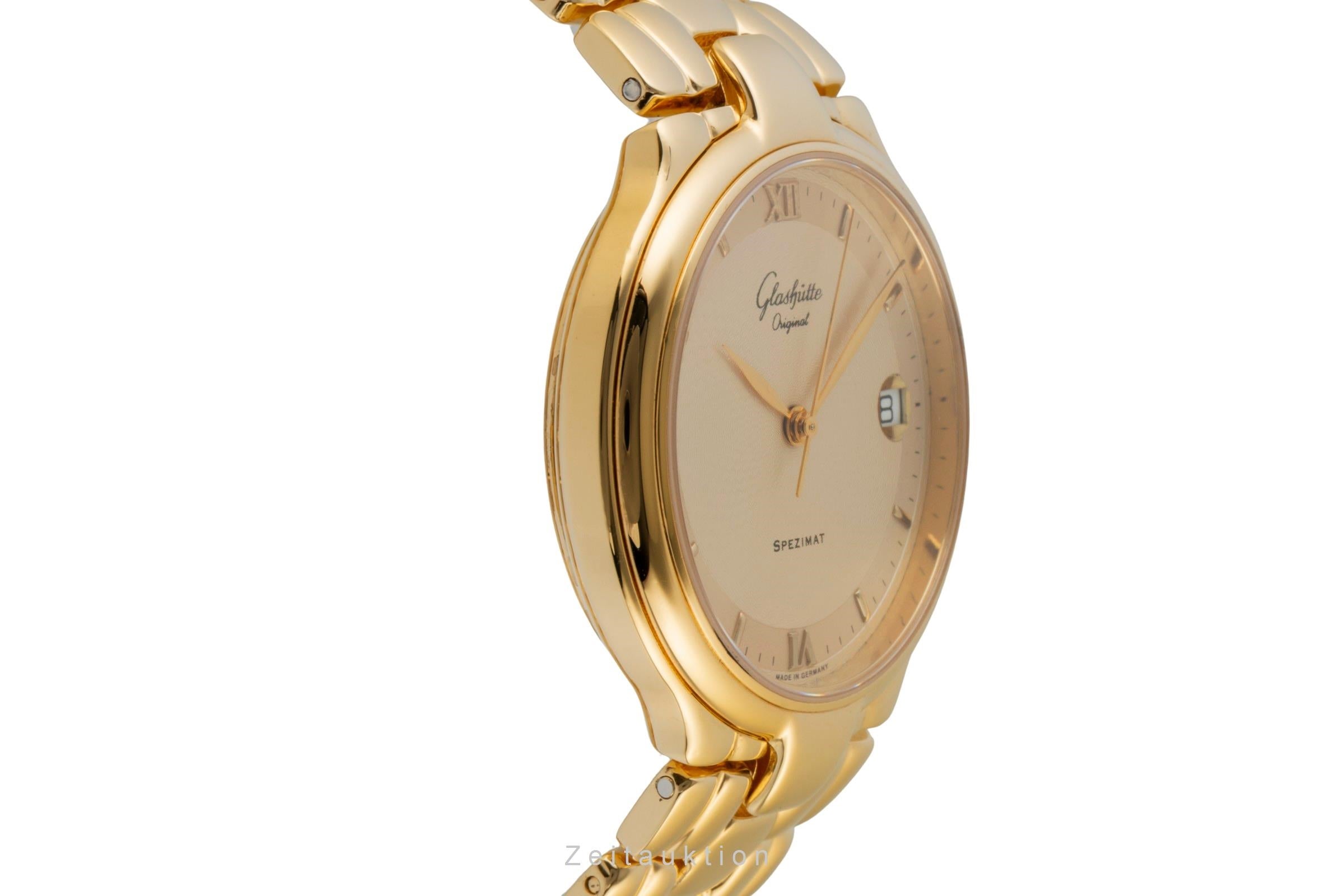 Glashütte Spezimat plata banada en oro automático reloj para caballeros  [2600087]