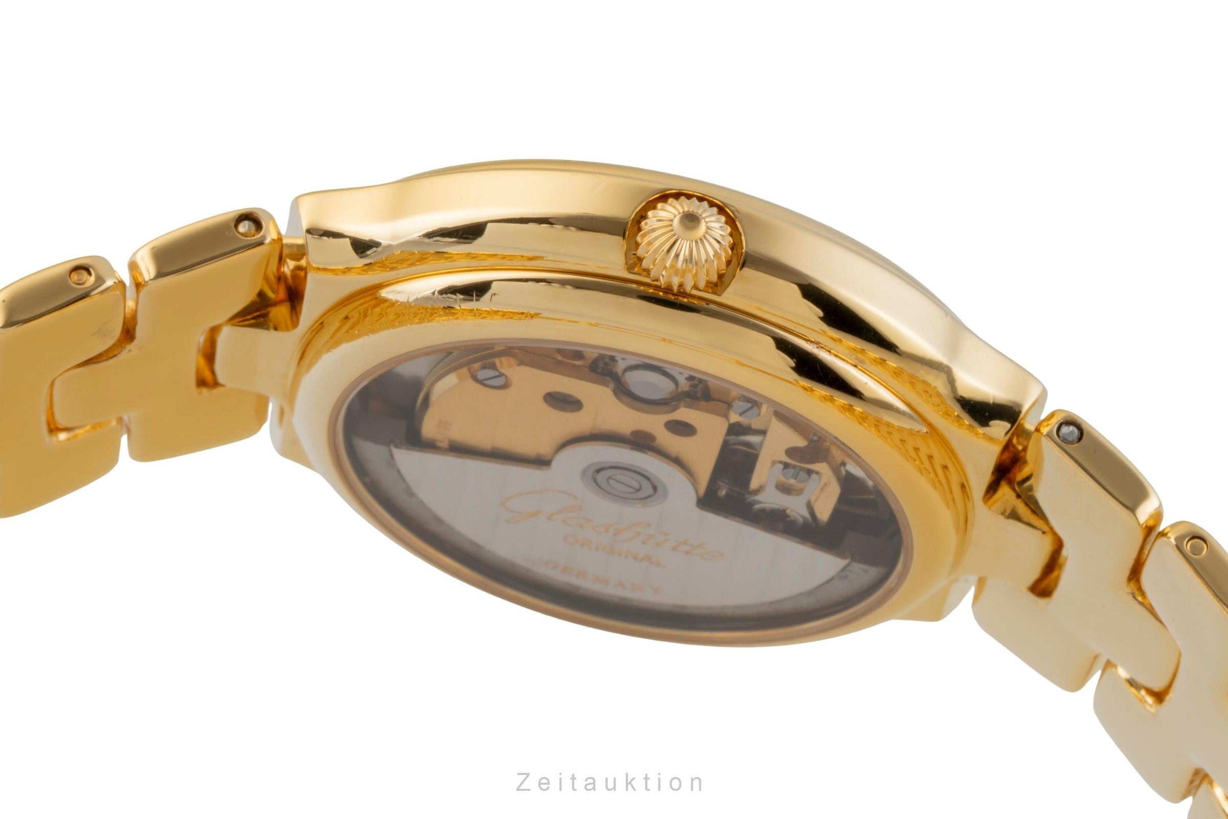 Glashütte Spezimat plata banada en oro automático reloj para caballeros  [2600087]