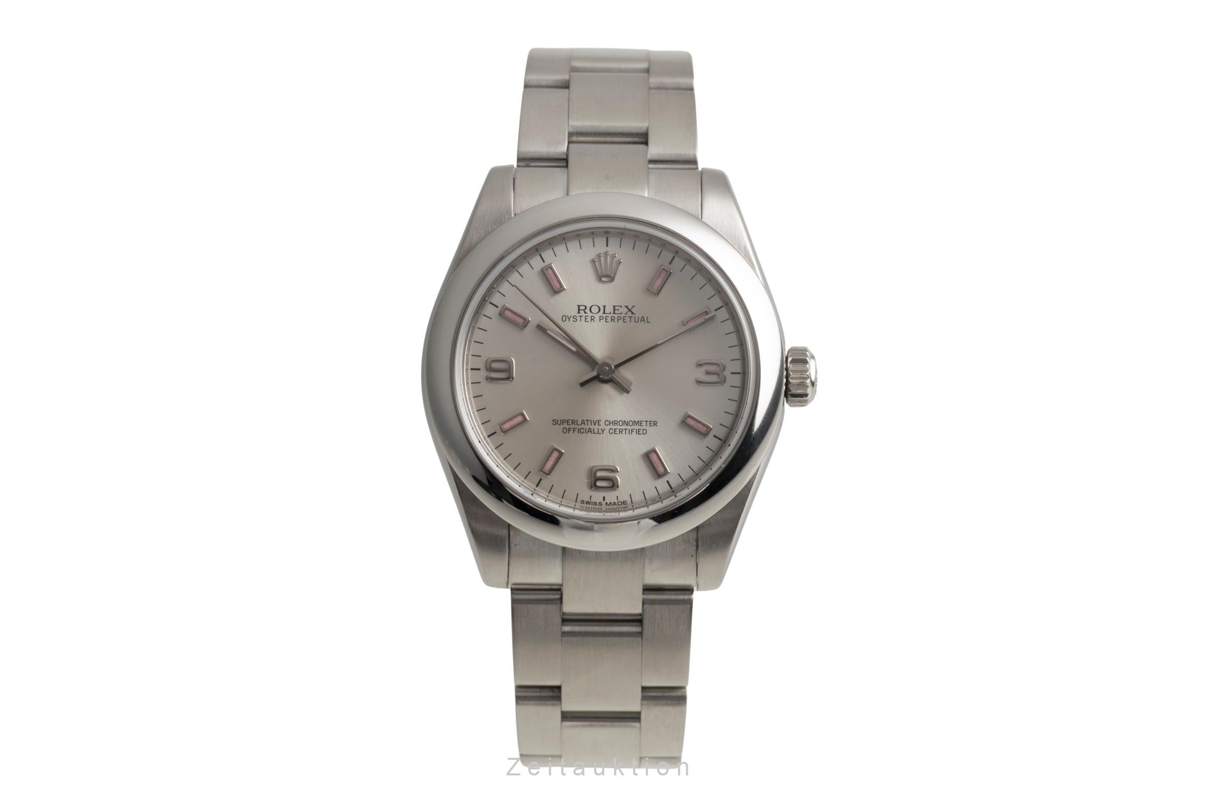 Rolex Oyster Perpetual 31 White Dial Automatik Edelstahl Damenuhr Ref 177200 B&P [2600102]