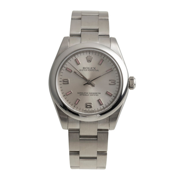 Rolex Oyster Perpetual 31 White Dial Automatik Edelstahl Damenuhr Ref 177200 B&P [2600102]