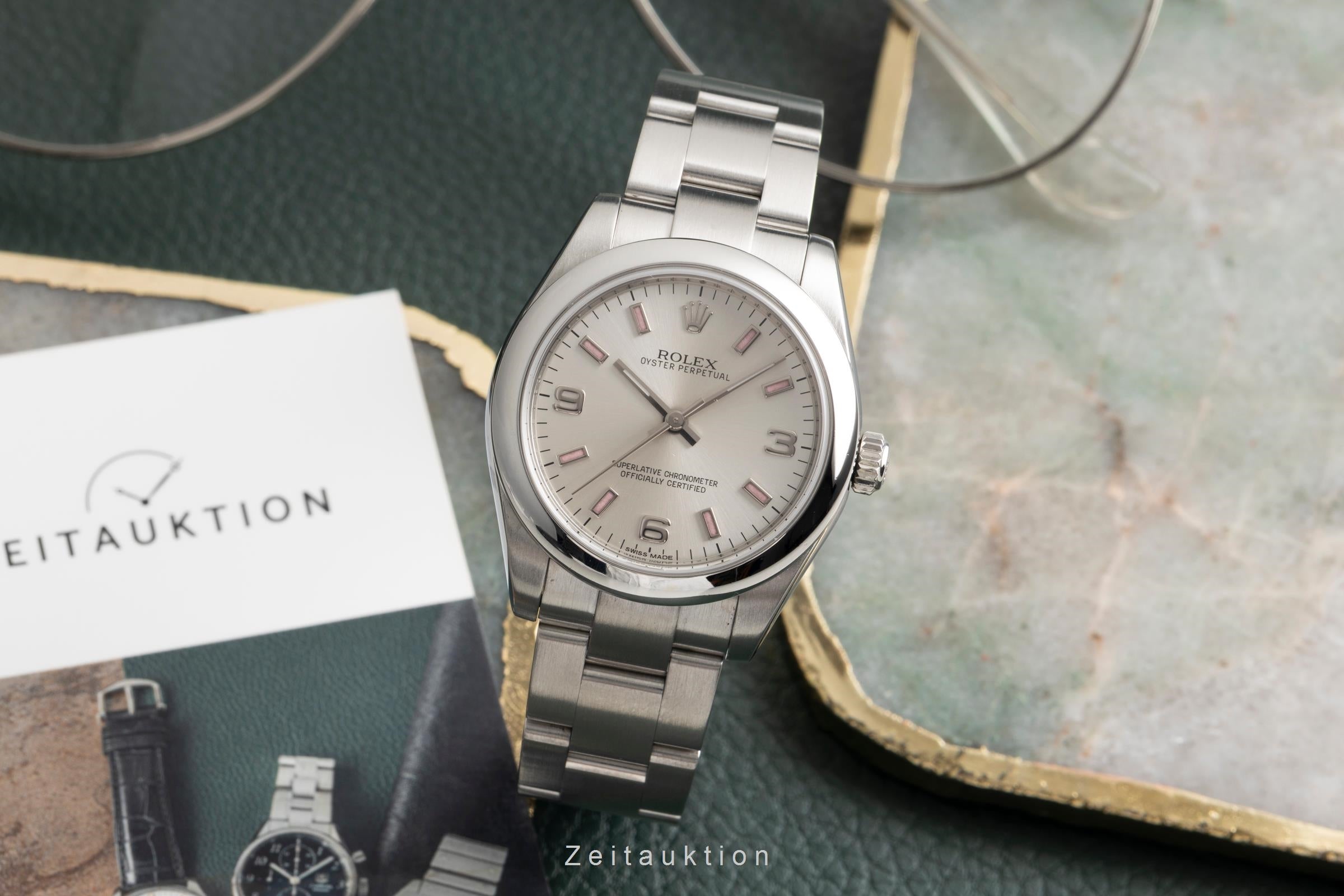 Rolex Oyster Perpetual 31 White Dial Automatik Edelstahl Damenuhr Ref 177200 B&P [2600102]