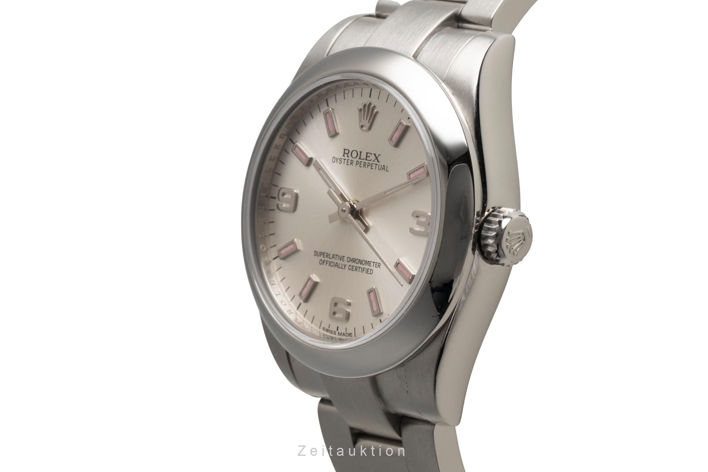 Rolex Oyster Perpetual 31 White Dial Automatik Edelstahl Damenuhr Ref 177200 B&P [2600102]