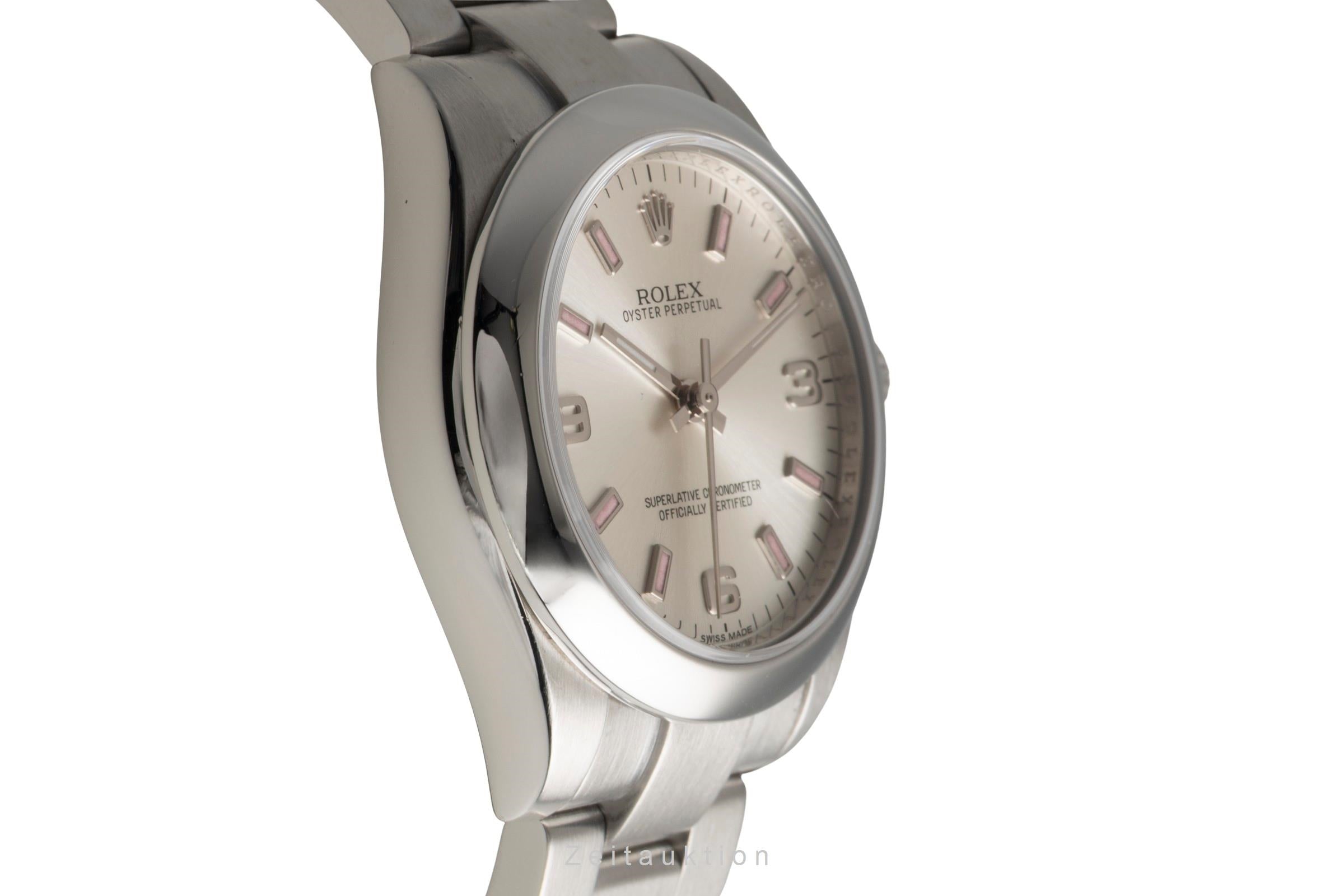Rolex Oyster Perpetual 31 White Dial Automatik Edelstahl Damenuhr Ref 177200 B&P [2600102]