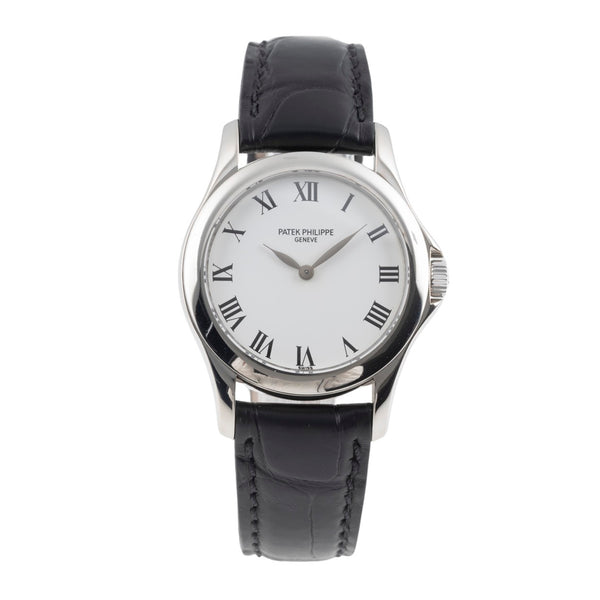 Patek Philippe Calatrava or blanc 18 ct à remontage manuel montre pour femmes 4905  [2600110]