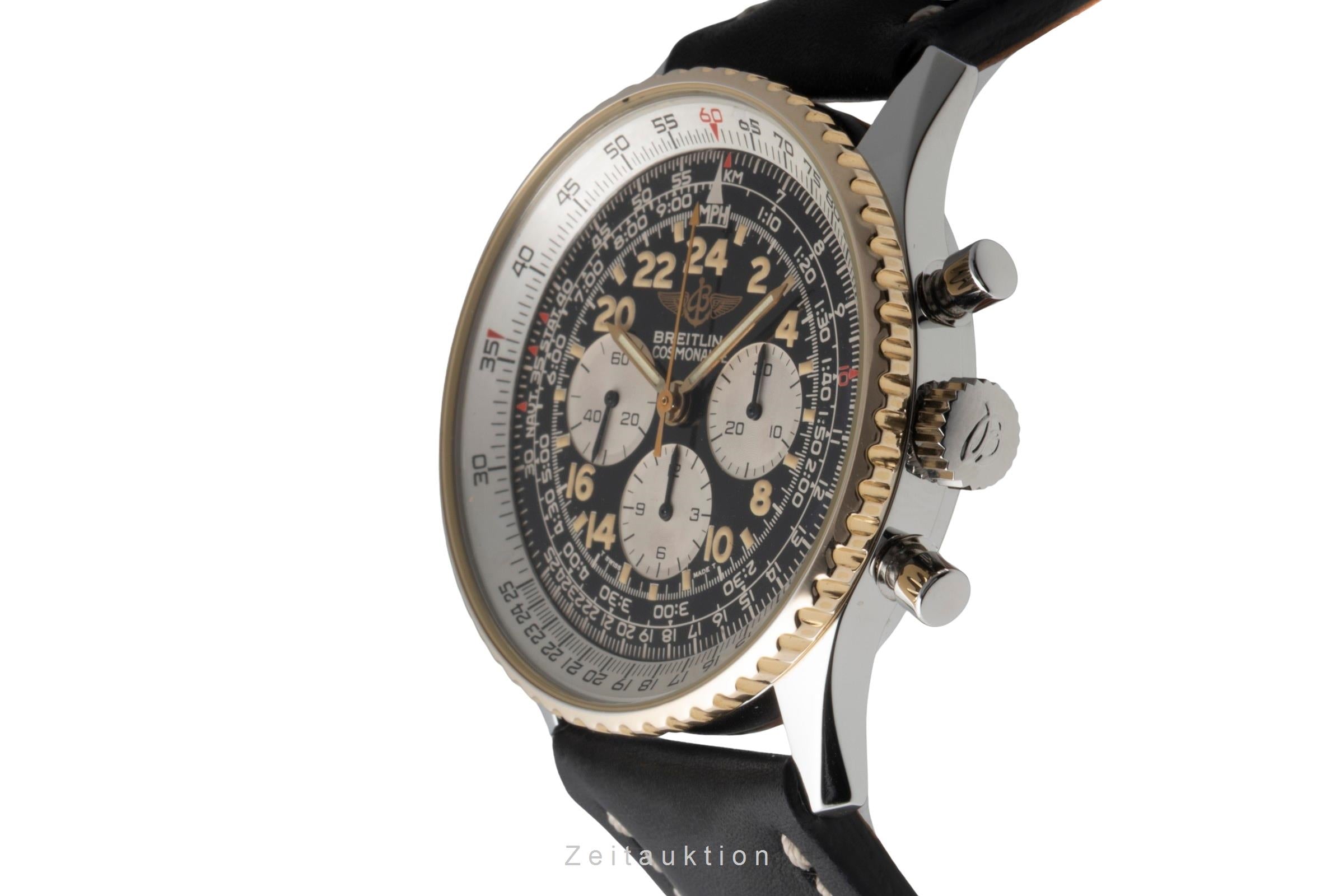 Breitling Navitimer Cosmonaute chronographe acier / or  à remontage manuel montre pour hommes B12019  [2600116]