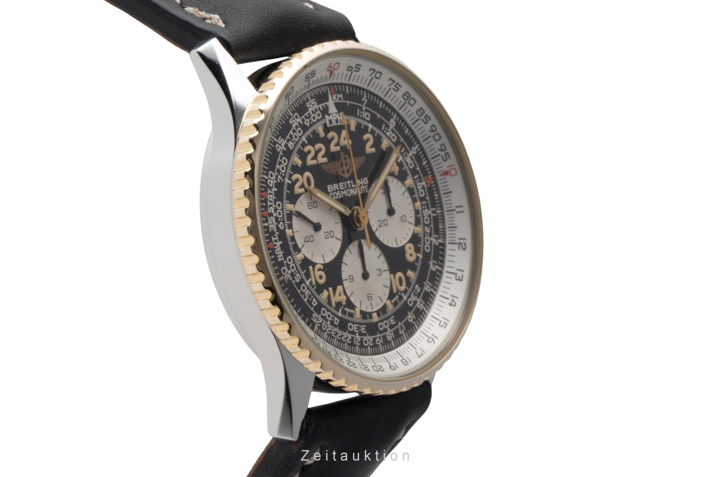 Breitling Navitimer Cosmonaute chronographe acier / or  à remontage manuel montre pour hommes B12019  [2600116]