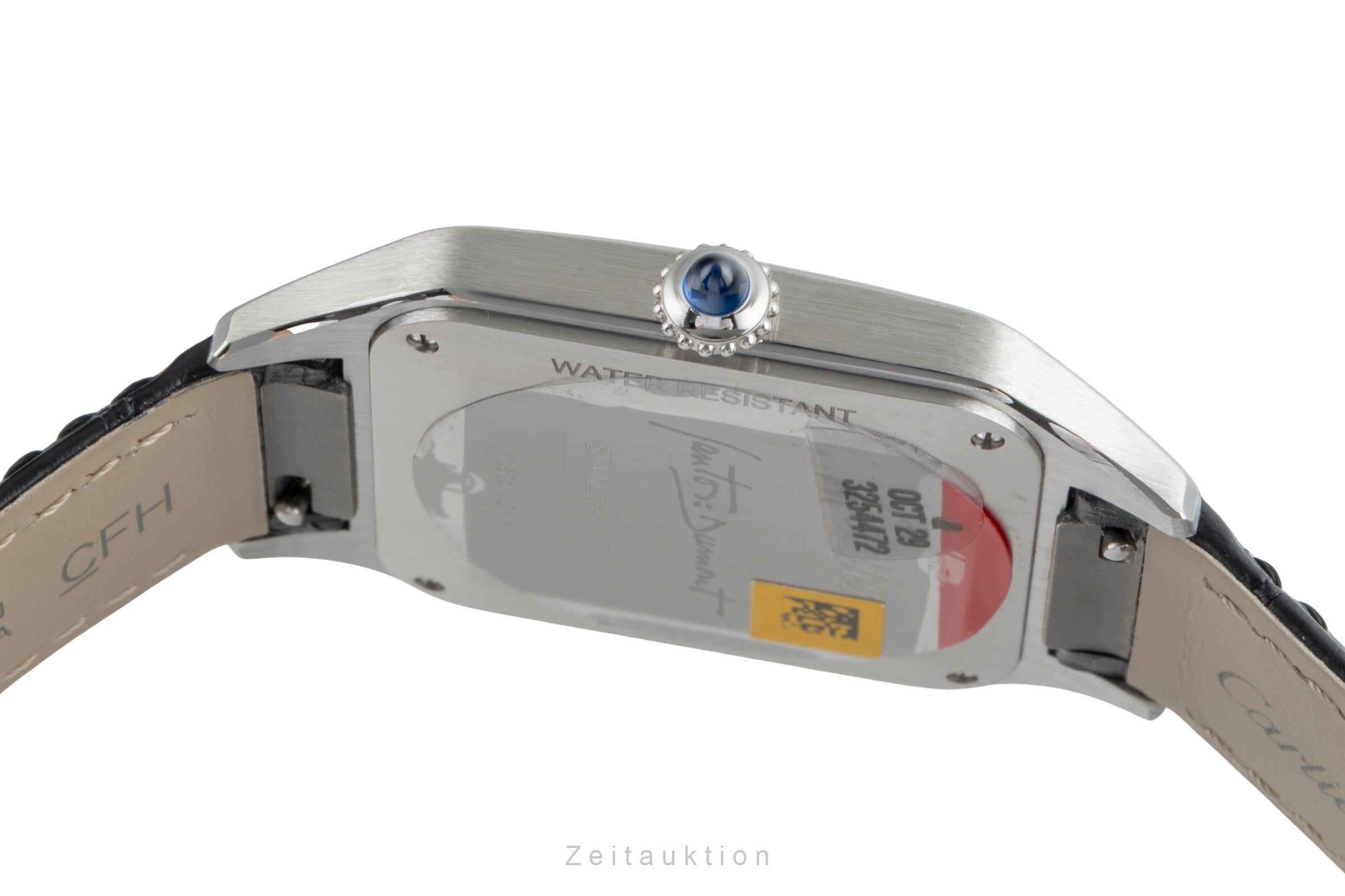 Cartier Santos Dumont Black Lacquer Handaufzug Herrenuhr Ref. WSSA0046 B&P 2025 [2600117]