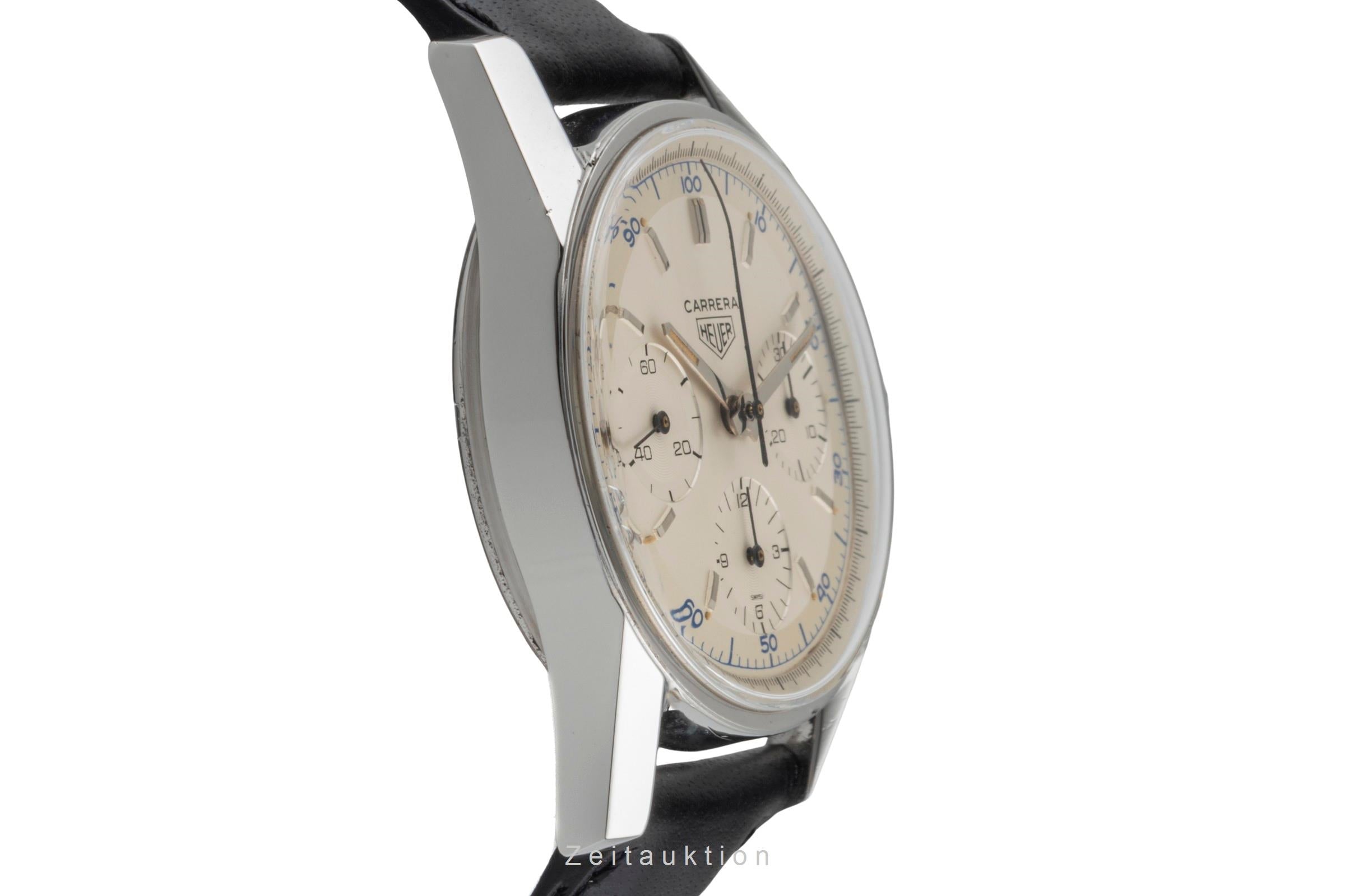 Heuer Carrera chronograph steel manual winding men's watch 2447S Vintage  [2600120]