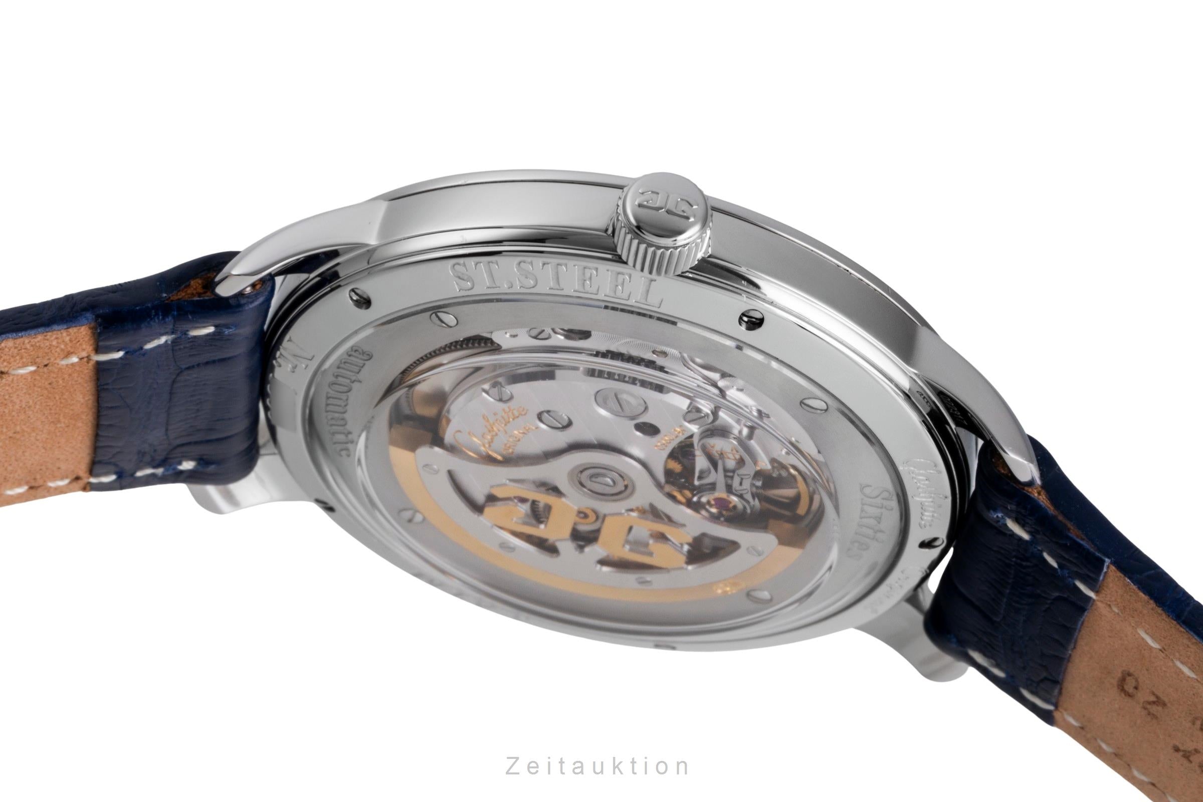 Glashütte Senator Sixties Panoramadatum Automatik Stahl Ref 2-39-47-06-02-04 B&P [2600122]