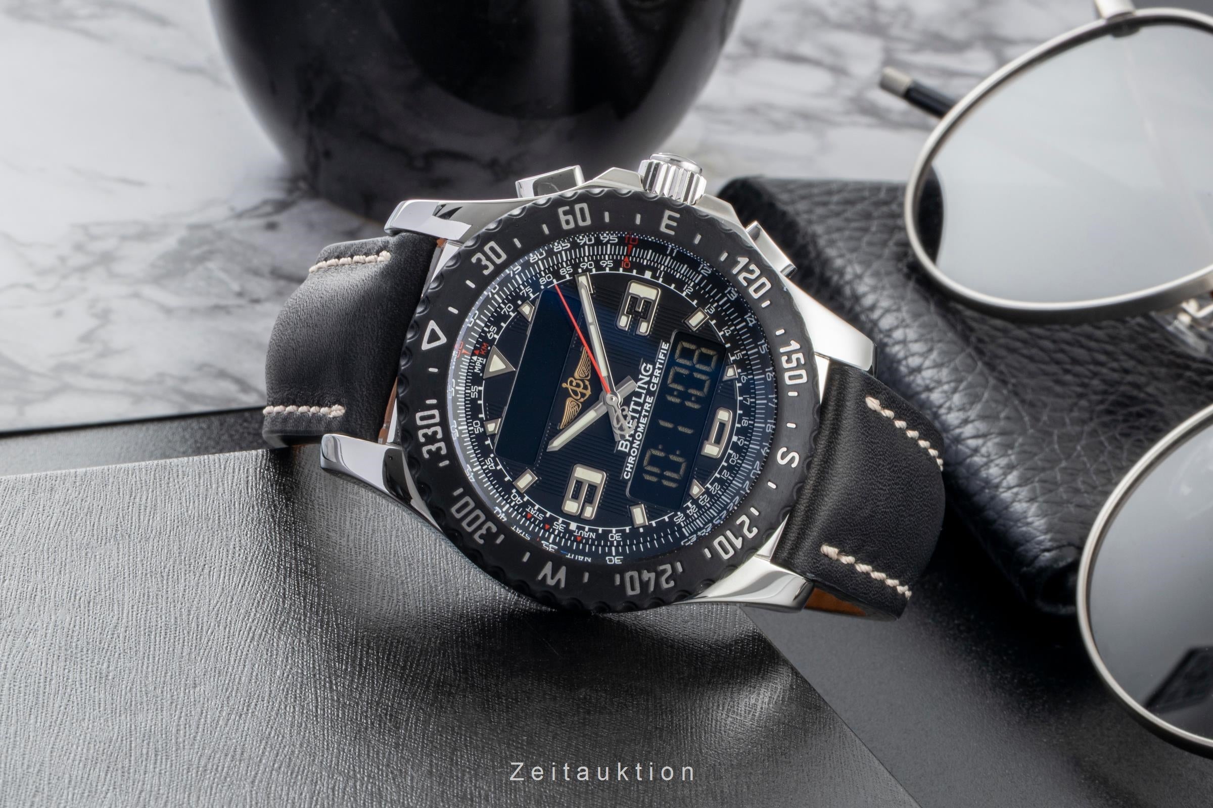 Breitling Airwolf Chronograph Quarz Edelstahl Herrenuhr Ref. A78364 Papiere 2009 [2600132]
