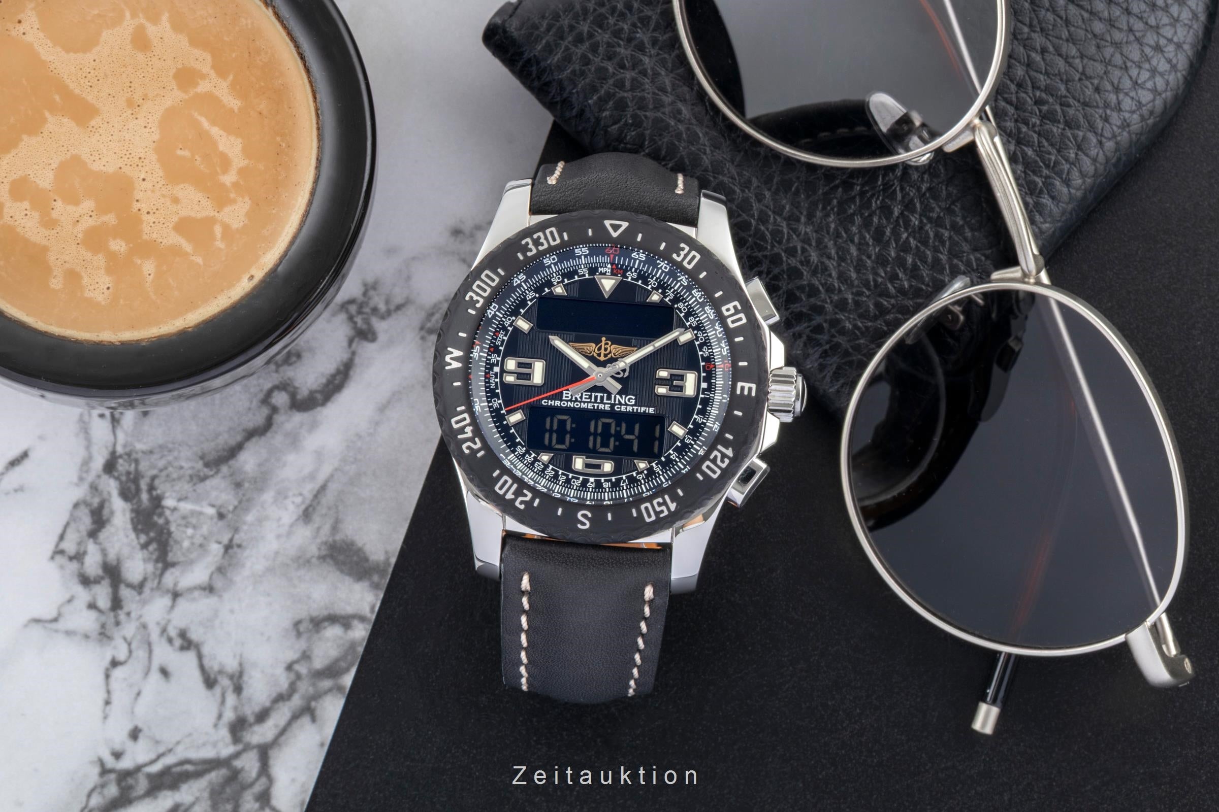 Breitling Airwolf Chronograph Quarz Edelstahl Herrenuhr Ref. A78364 Papiere 2009 [2600132]