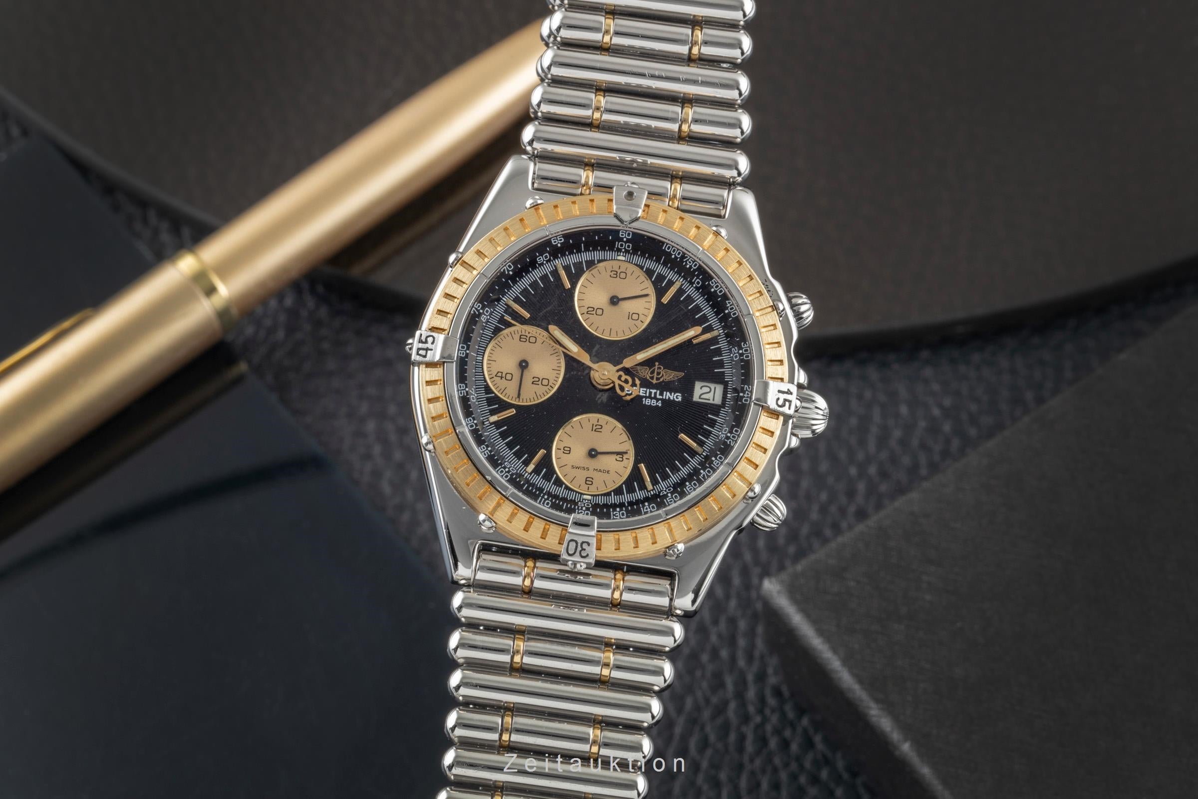 Breitling Chronomat chronograph steel / gold automatic men's watch D13047  [2600133]