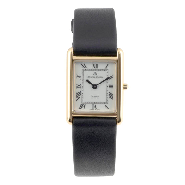 Maurice Lacroix "Tank" Style vergoldet Quarz Damenuhr Ref. 32145-2  [2600135]