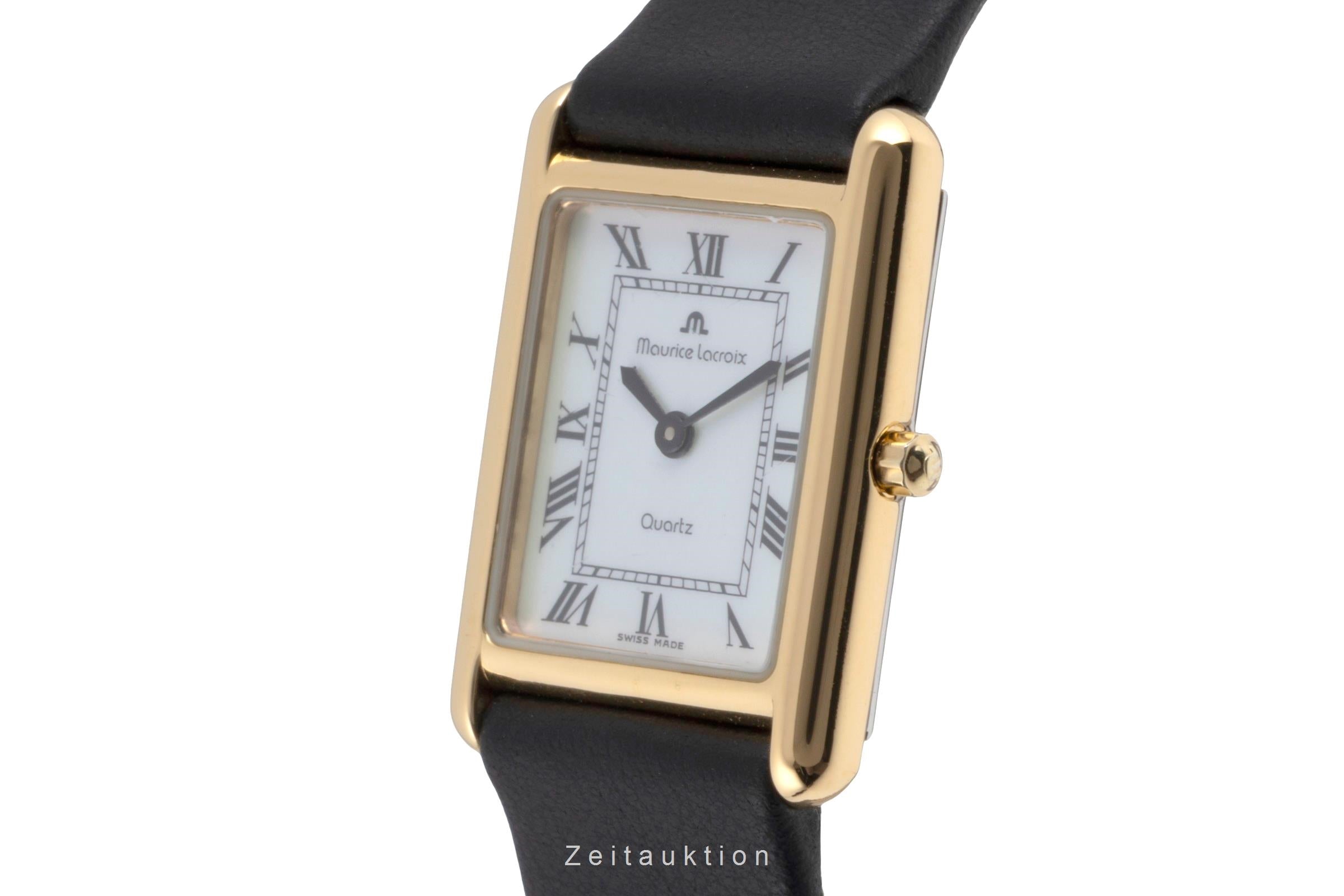 Maurice Lacroix "Tank" Style vergoldet Quarz Damenuhr Ref. 32145-2  [2600135]