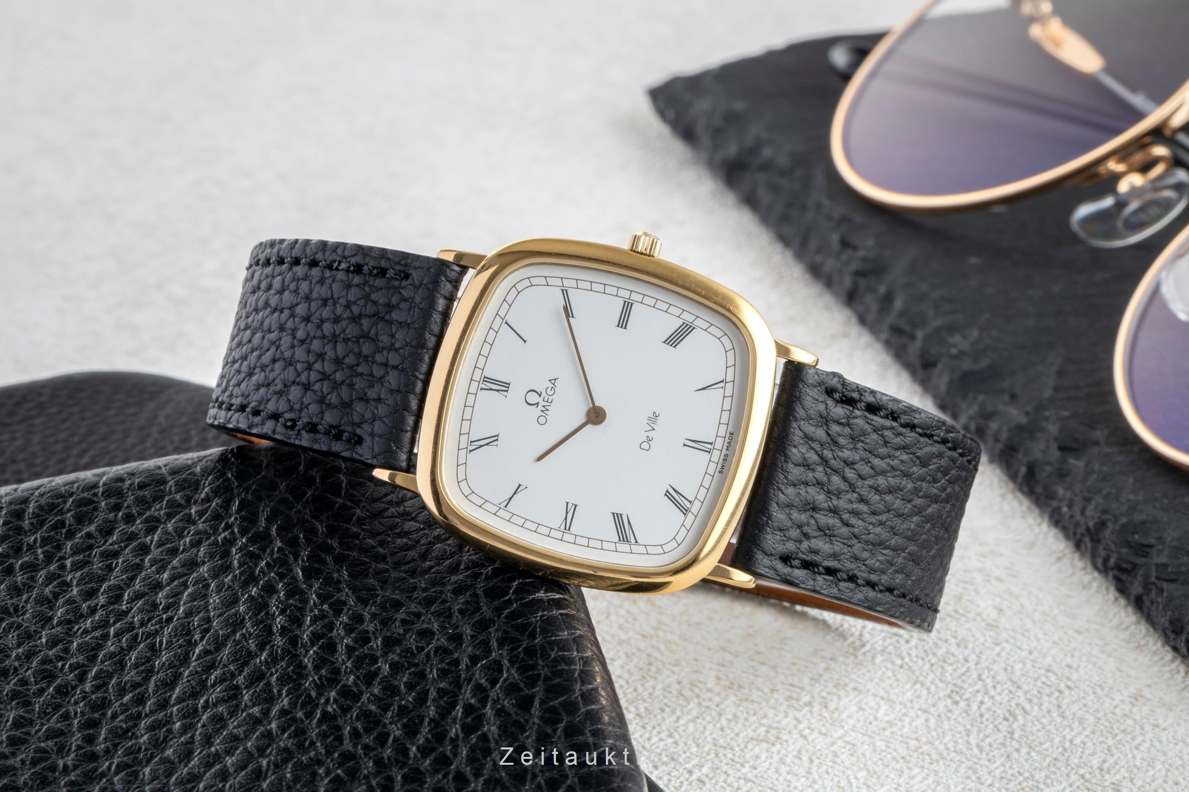 Omega De Ville gilt-brass quartz Kal. 1378 Ref. 195.0077 VINTAGE