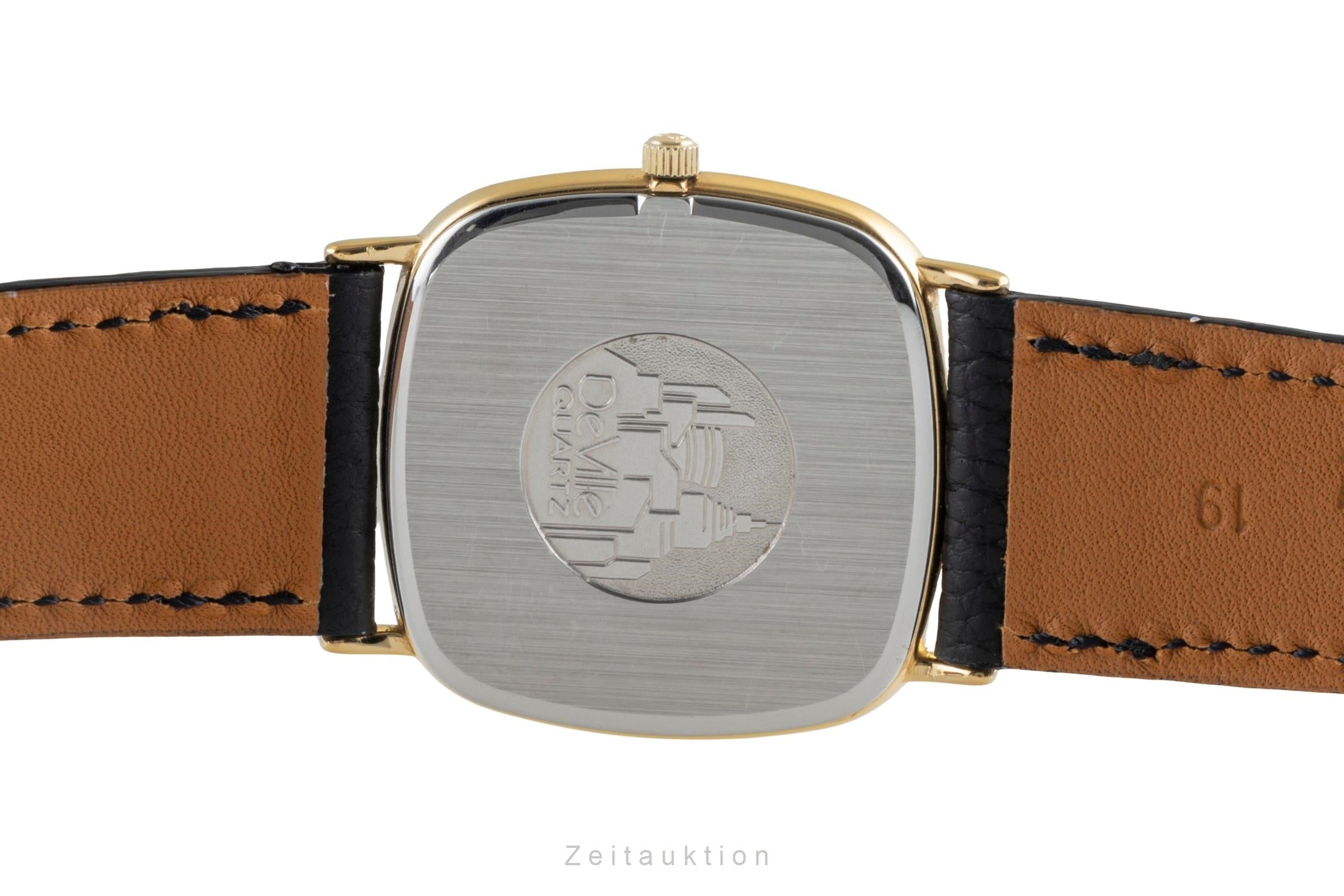 Omega De Ville gilt-brass quartz men's watch 195.0077 Vintage  [2600140]