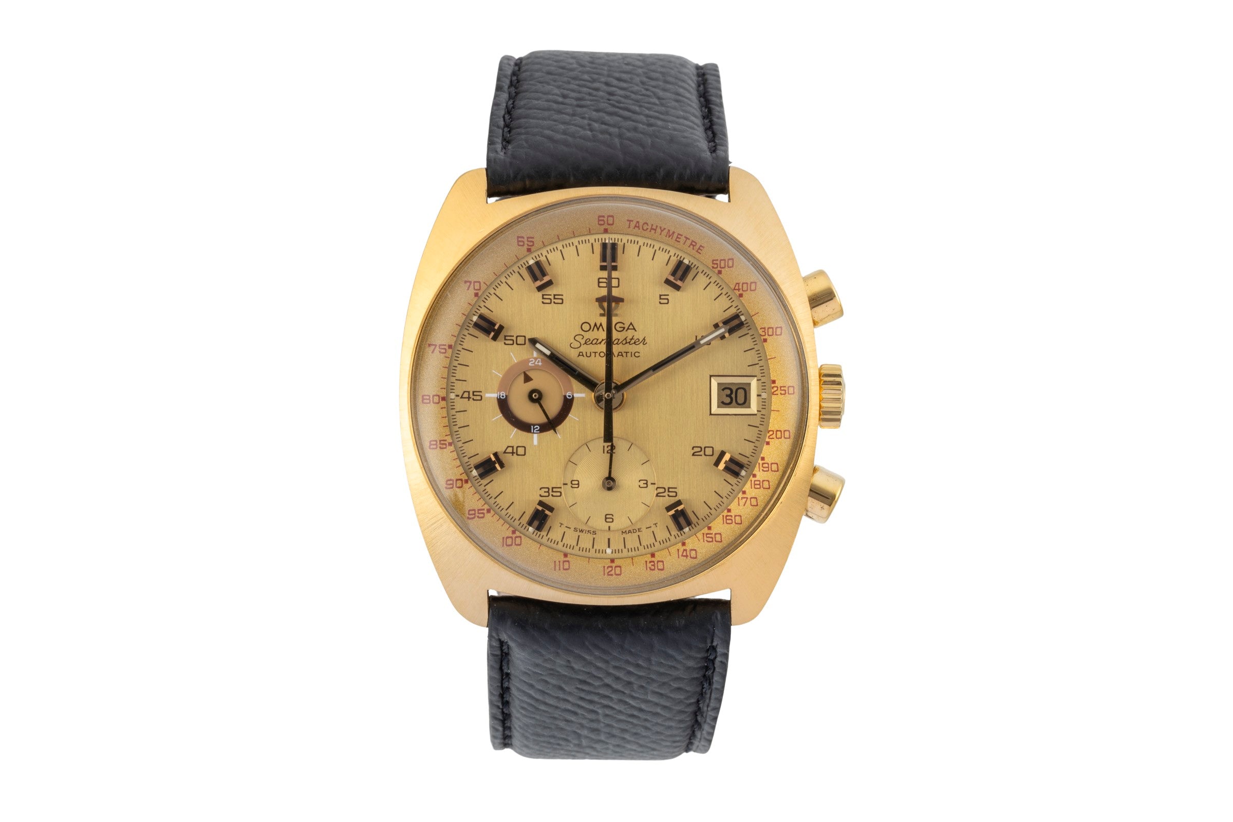 Omega Seamaster chronograph gilt-brass automatic men's watch 176.007 Vintage  [2600148]